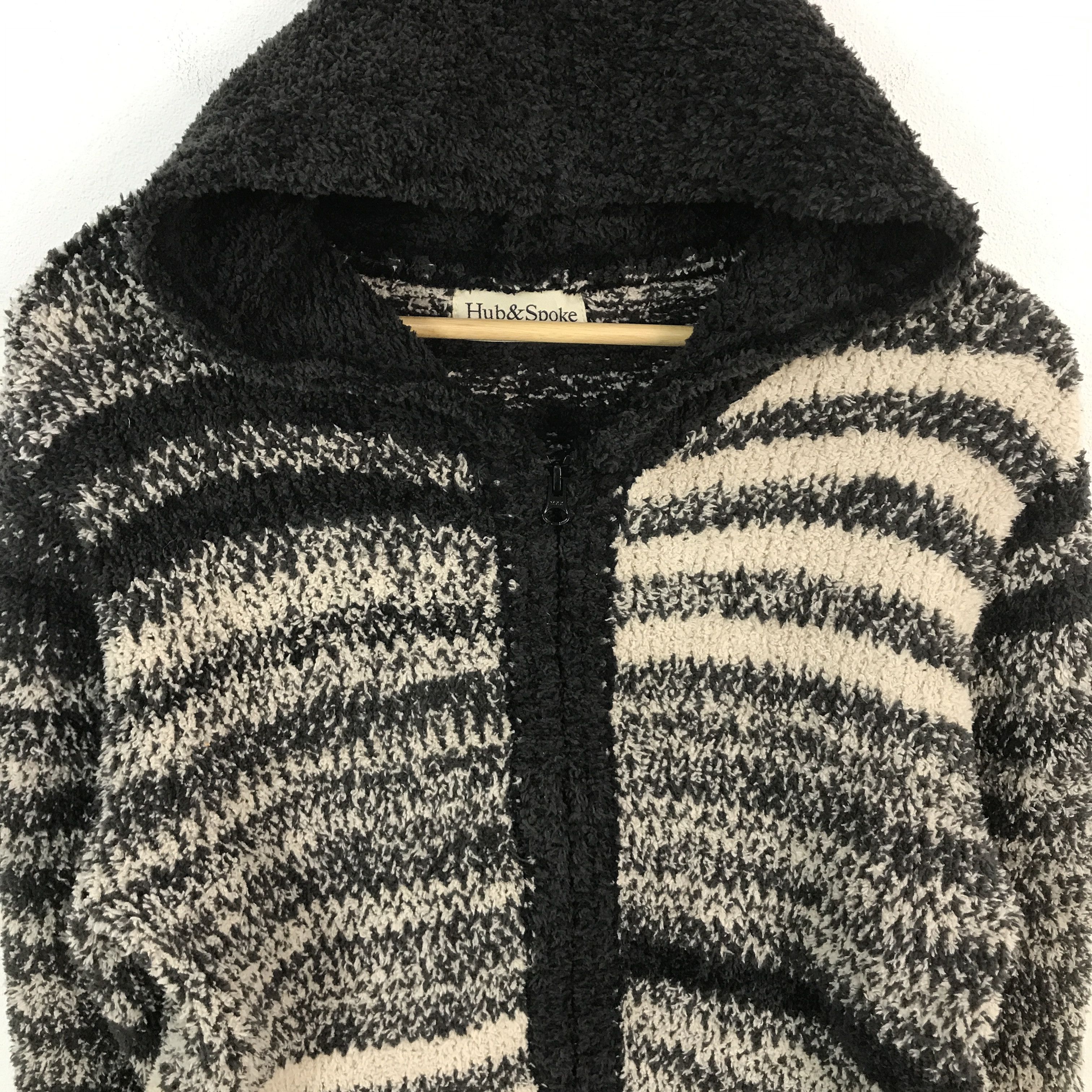 Japanese Brand japan knitwear hub spoke hoodie jacket Size US M / EU 48-50 / 2 - 3 Thumbnail