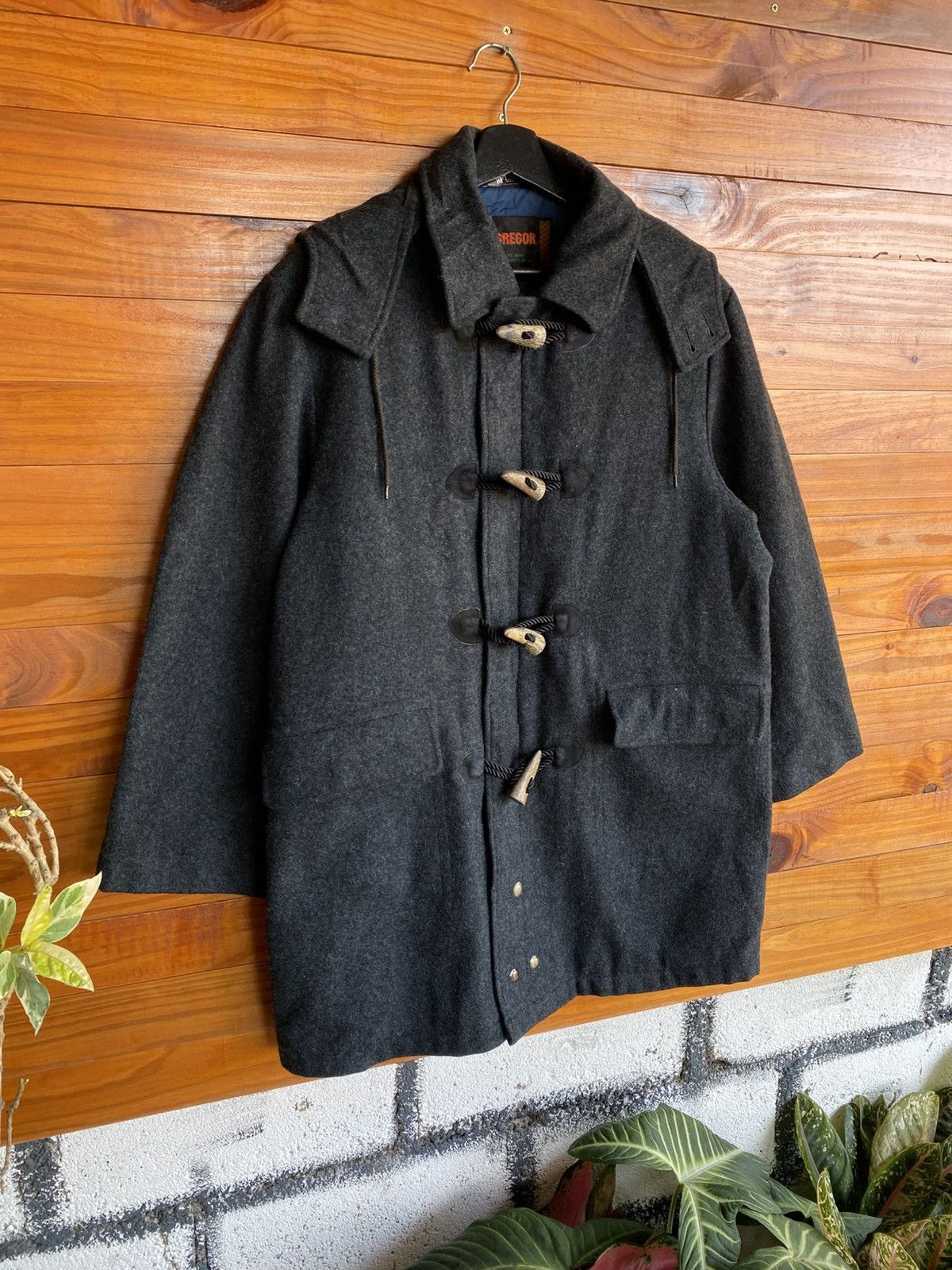 McGregor Vintage McGregor Wool Duffle Coat Hooded Toggle Jacket Grey Size US M / EU 48-50 / 2 - 5 Thumbnail