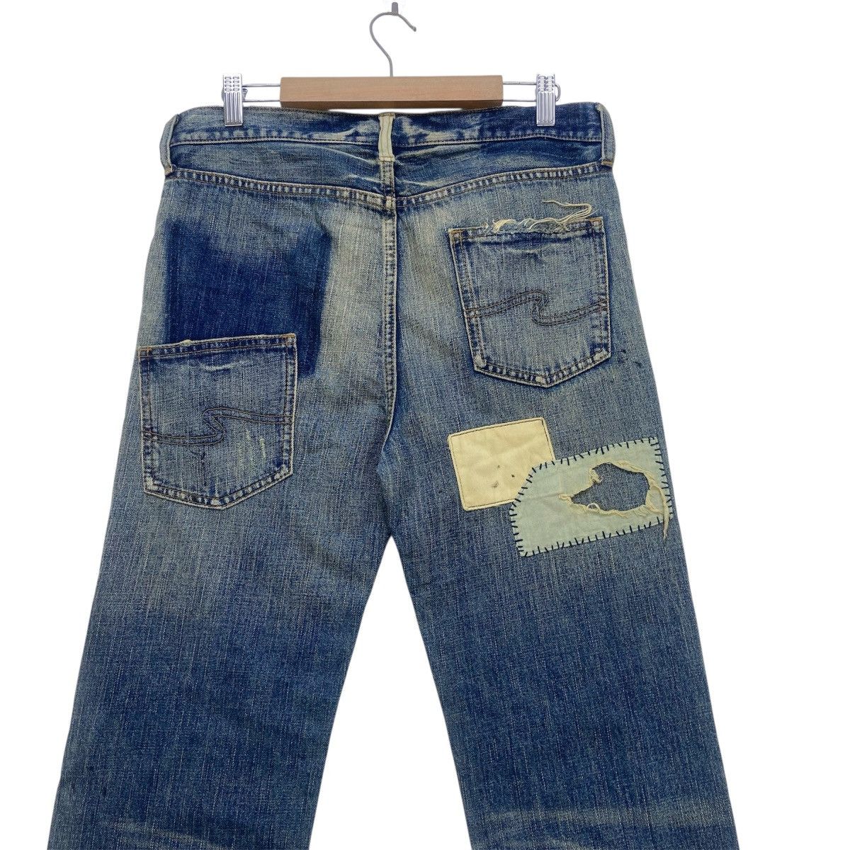 Japanese Brand Bonds & Peace Street Fashion Patchwork Distressed Denim Size US 30 / EU 46 - 3 Thumbnail