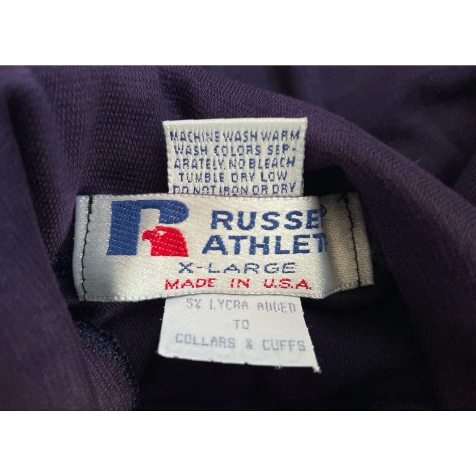Russell Athletic VINTAGE Russell Athletic Turtleneck Shirt Mens XL Deadstock 90s USA Made Navy Blue Long Sleeve Cotton Sweatshirt NWS L0? Size US XL / EU 56 / 4 - 6 Thumbnail