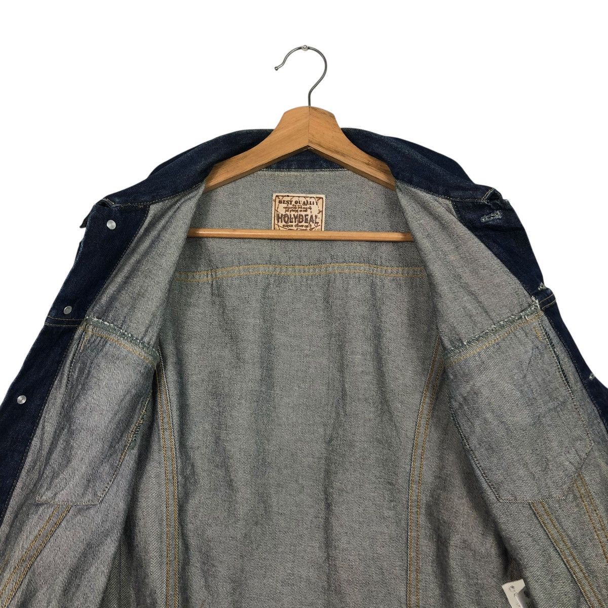 Hysteric Glamour 🔥VINTAGE TRUCKER DENIM JACKET HOLYDEAL CAFE RACER STYLE Size US L / EU 52-54 / 3 - 16 Thumbnail