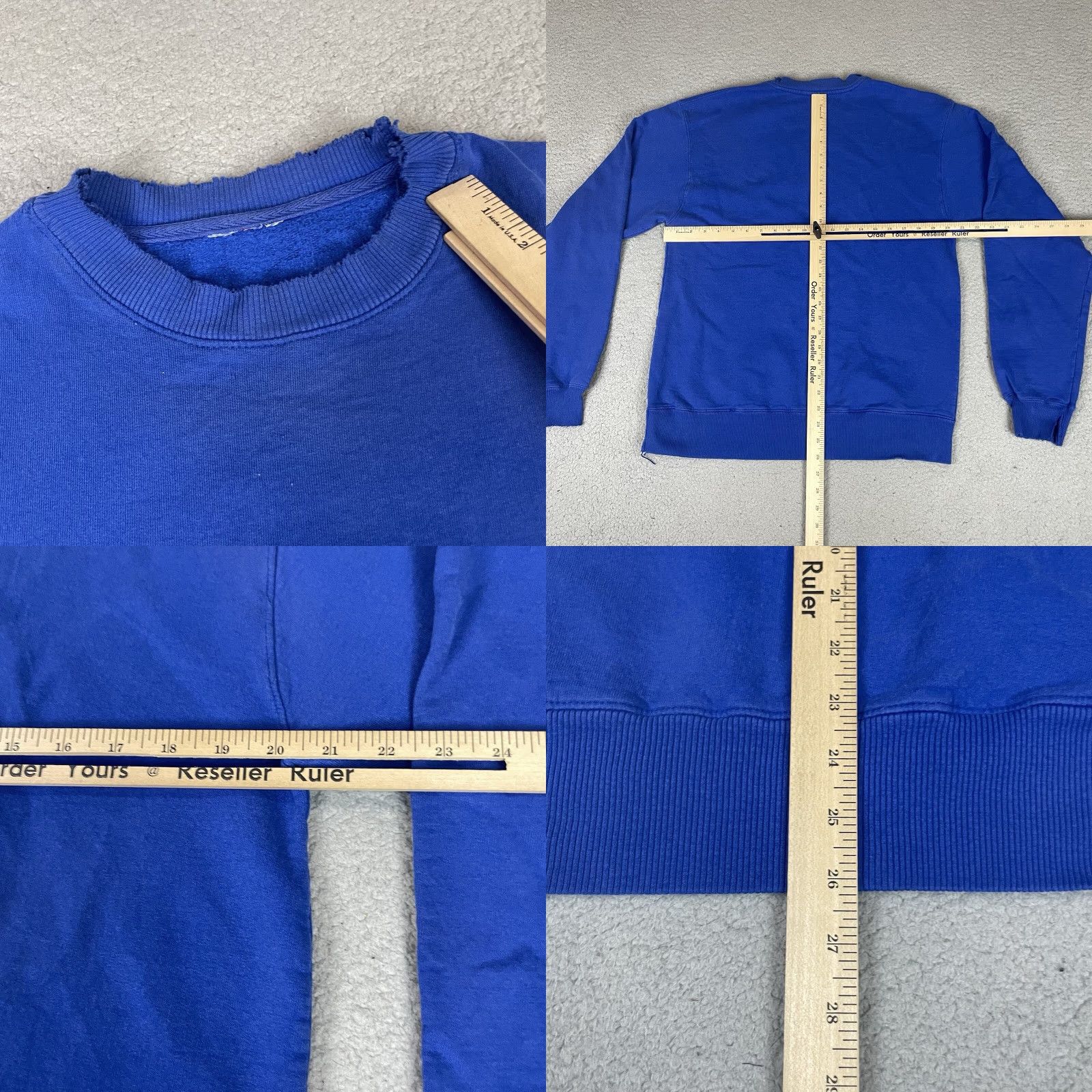 Champion VINTAGE Champion Sweatshirt Mens Large Blue Faded Heavy Cotton Distressed Faded Size US L / EU 52-54 / 3 - 8 Thumbnail