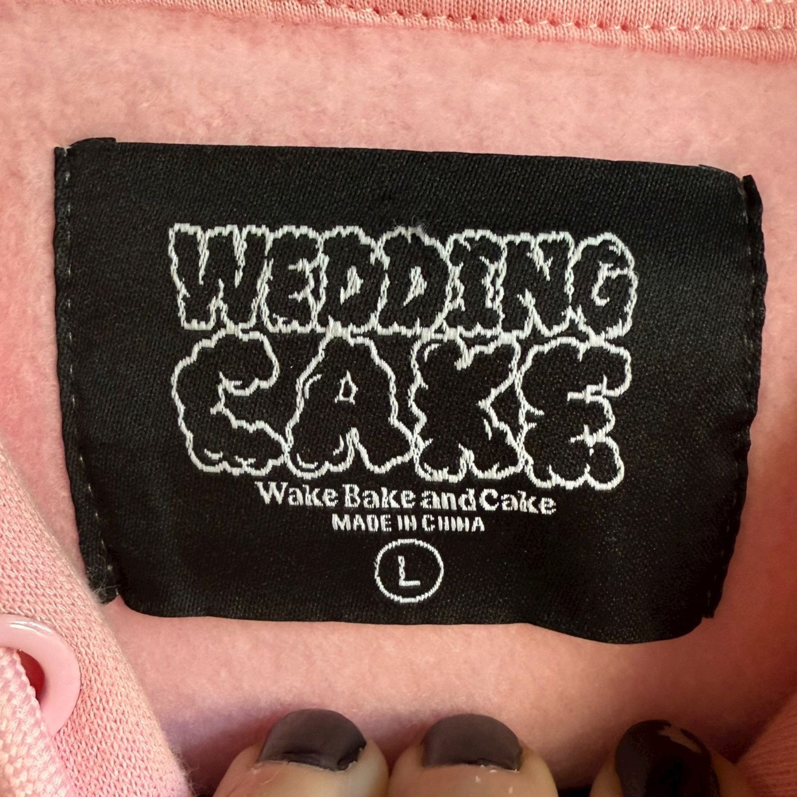 Other Wedding Cake Hoodie Pink Wake & Bake Weed Pullover Unisex L Size US L / EU 52-54 / 3 - 4 Thumbnail