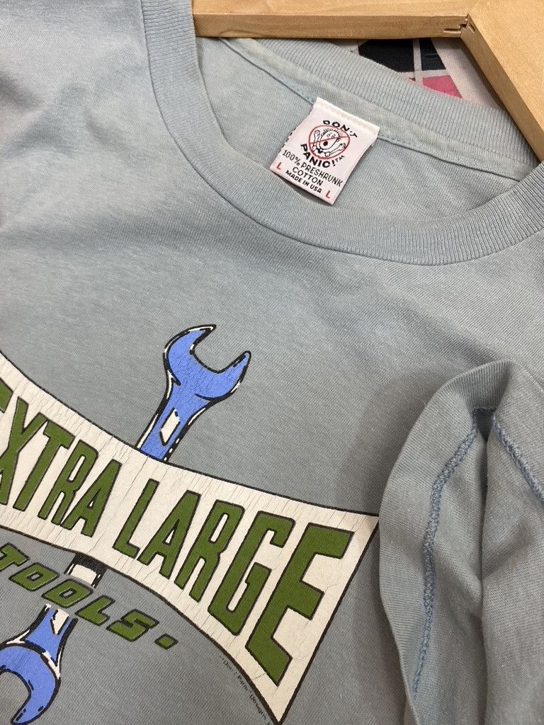 Vintage 1994 Vintage Don't Panic! Extra Large Tools Graphic T Shirt Size US L / EU 52-54 / 3 - 7 Thumbnail