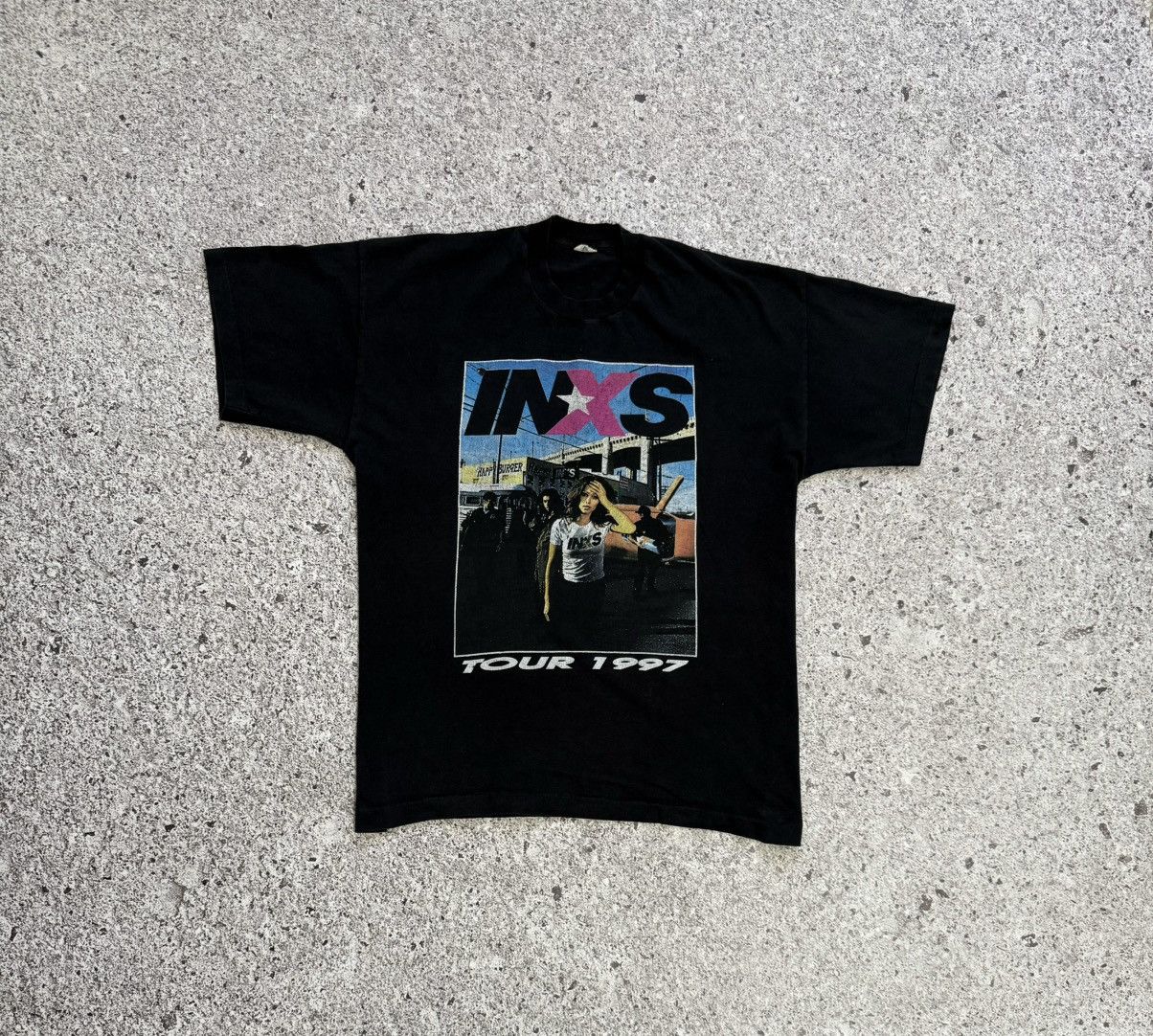 Band Tees × Vintage Vintage INXS Rock Band Retro Tour 1997 T-Shirt Y2K Hype Size US XL / EU 56 / 4 - 3 Thumbnail