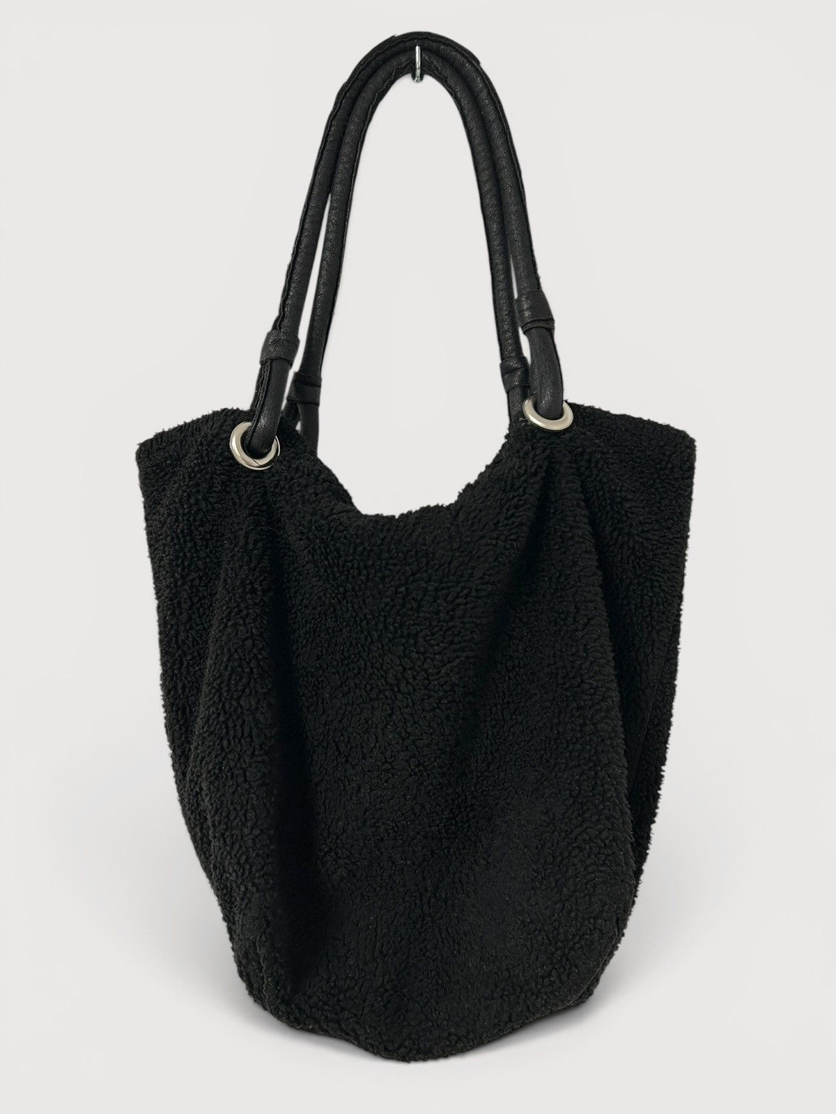 Maison Margiela “Noir Nomade” Reversible Shearling Tote Bag Size ONE SIZE - 5 Thumbnail