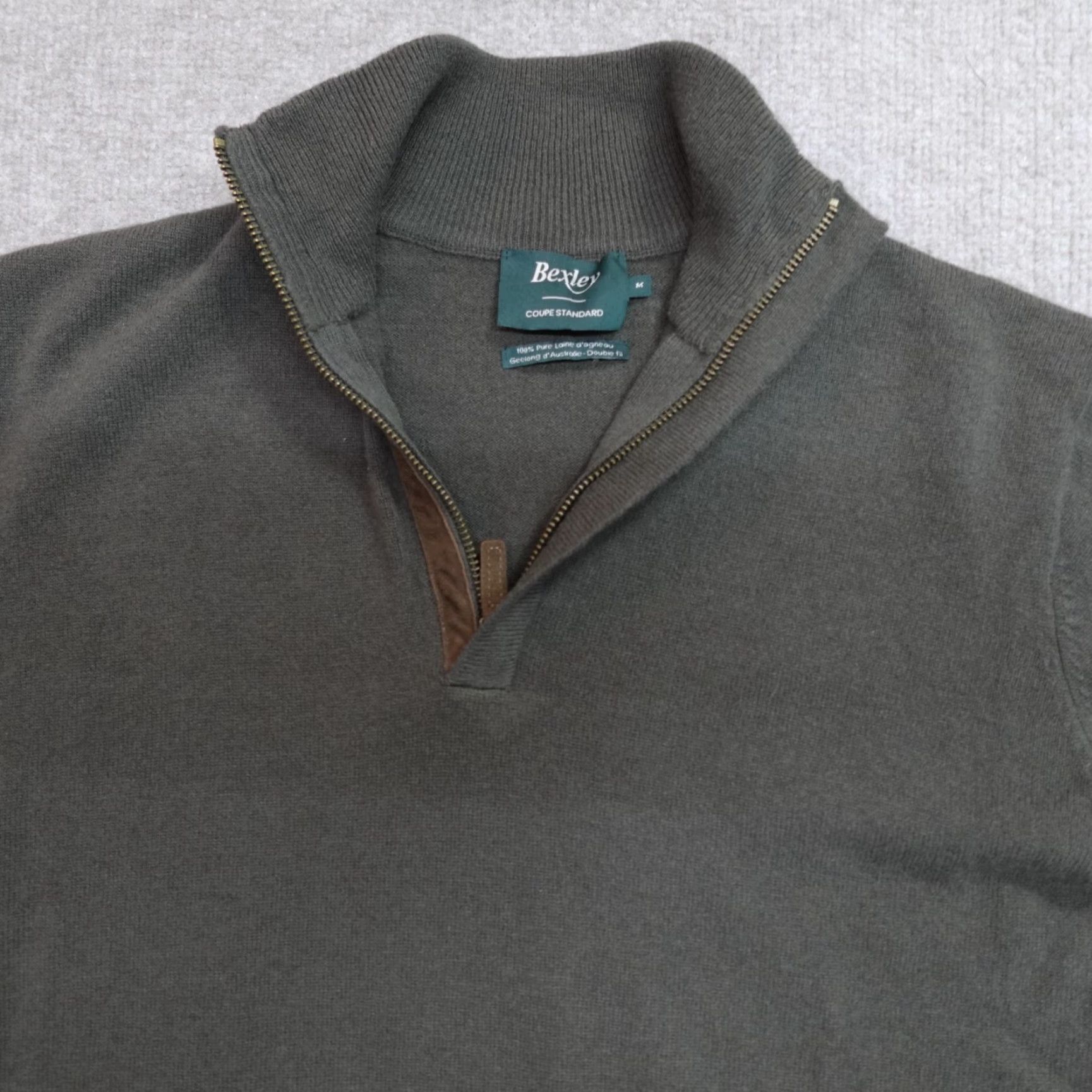 Vintage VINTAGE Bexley Sweater Men M Green Solid 1/4 Zip Wool Pullover - Size US M / EU 48-50 / 2 - 3 Thumbnail