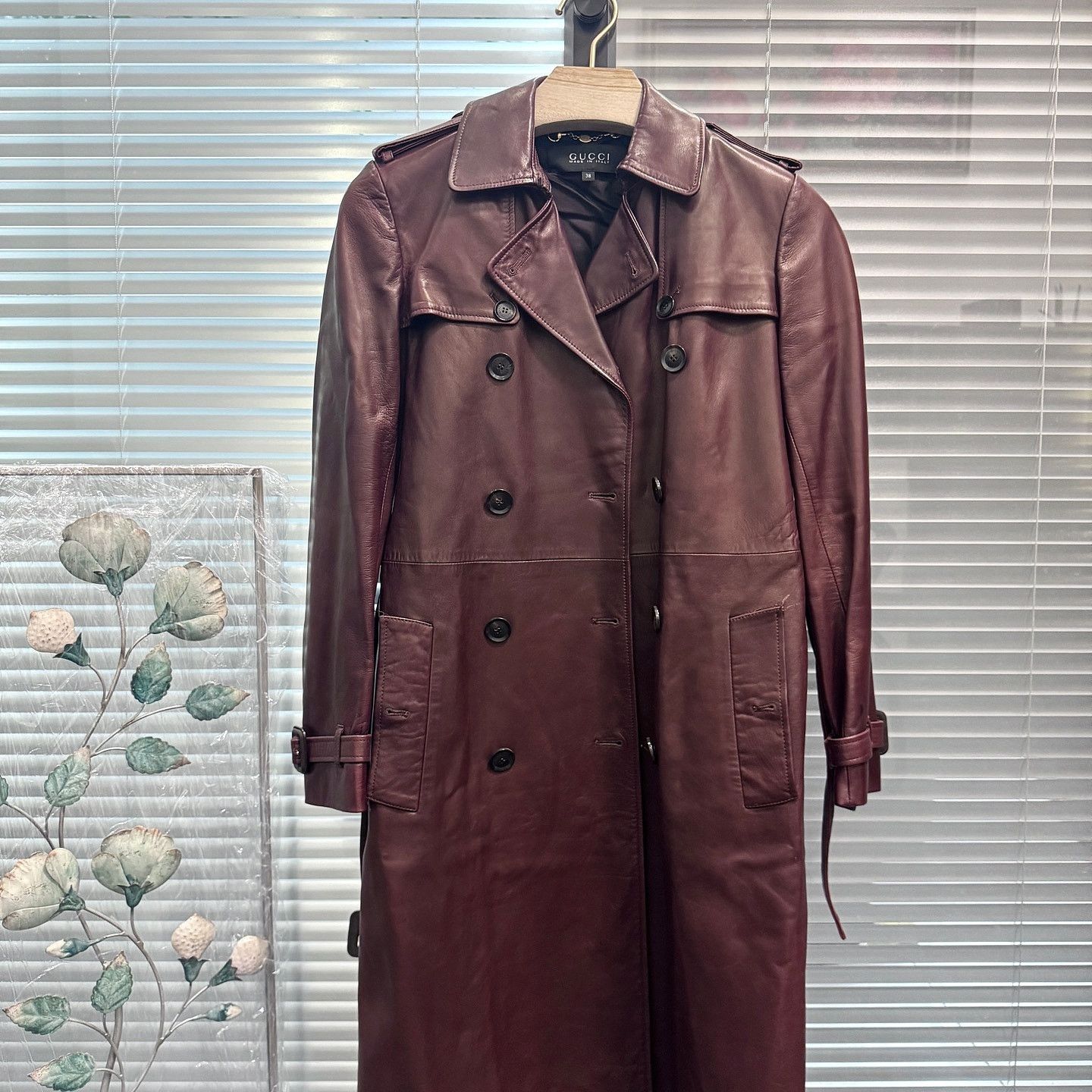 Gucci Gucci Leather Double Breasted Trench Coat Size 38 Size XS / US 0-2 / IT 36-38 - 1 Thumbnail