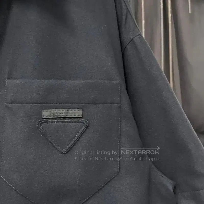 Prada Prada Black Wool Logo Short Sleeve Shirt. Size US S / EU 44-46 / 1 - 5 Thumbnail