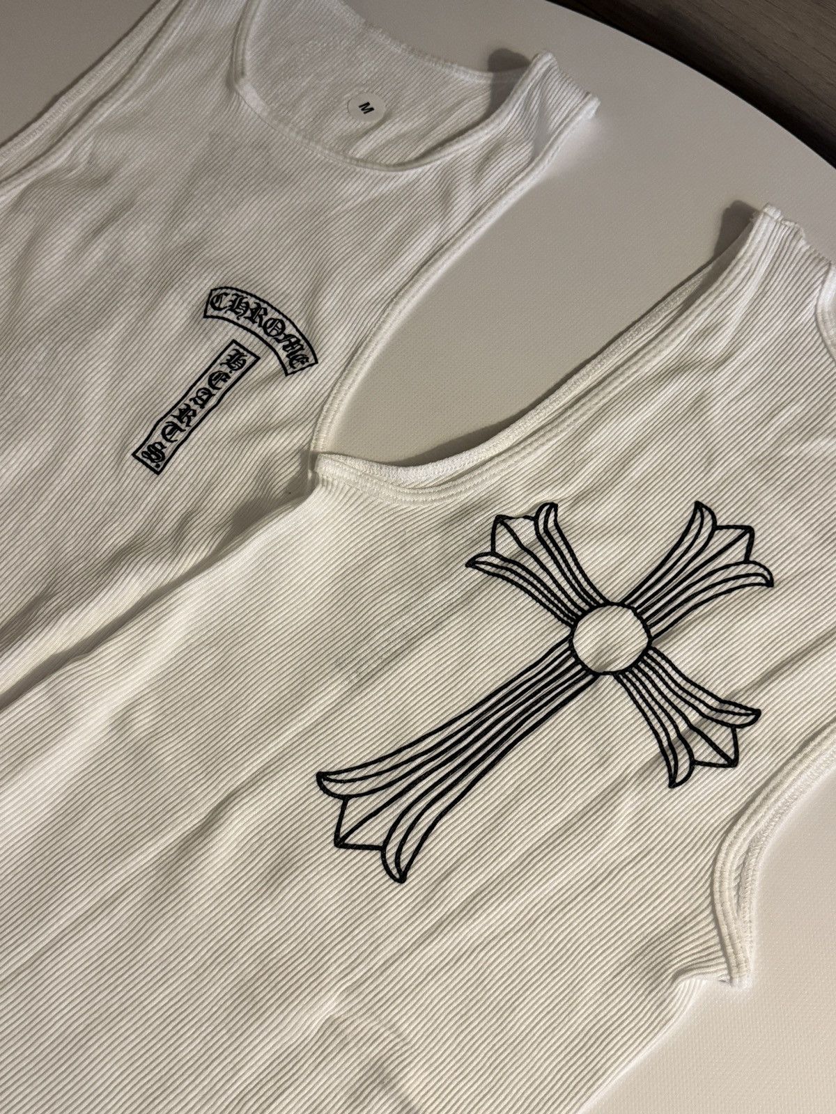 Chrome Hearts Chrome Hearts Tank Top White Big Cross Size US M / EU 48-50 / 2 - 2 Thumbnail