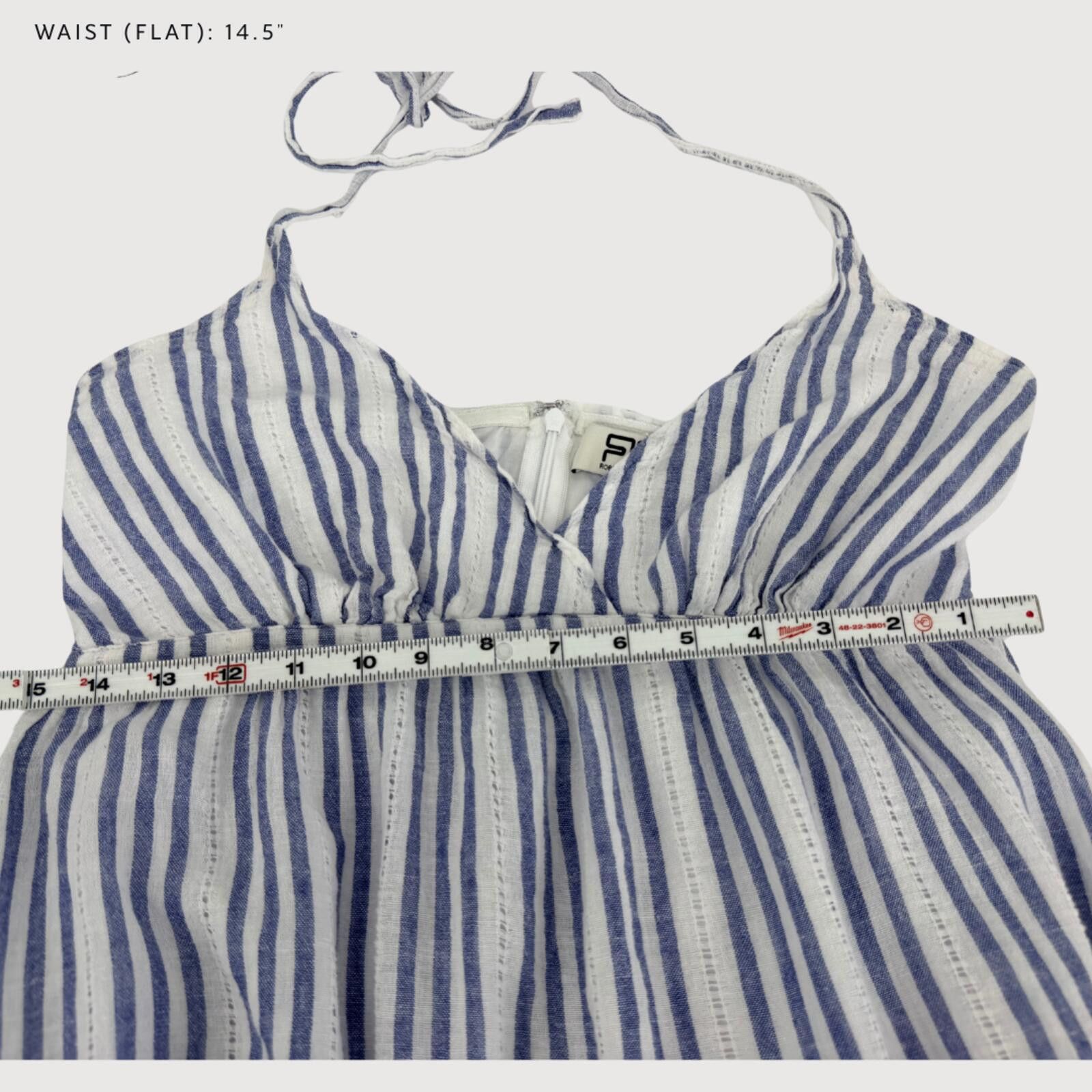 Other Robert Rodriguez Linen Striped Maxi Dress 8 Size M / US 6-8 / IT 42-44 - 8 Thumbnail