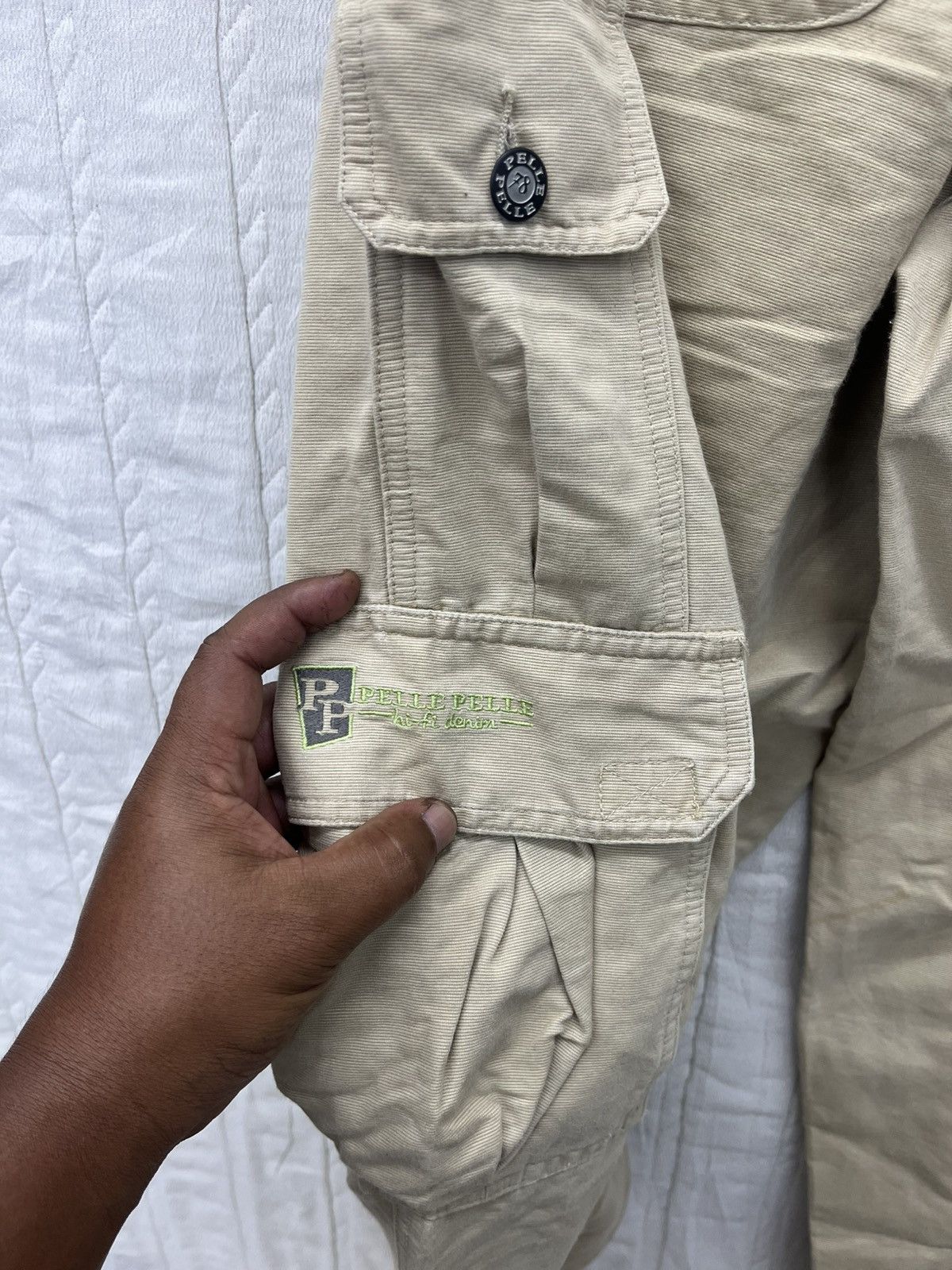 Marc Buchanan × Pelle Pelle PELLE PELLE TROUSER CARGO HI-FI DENIM Size US 32 / EU 48 - 11 Thumbnail