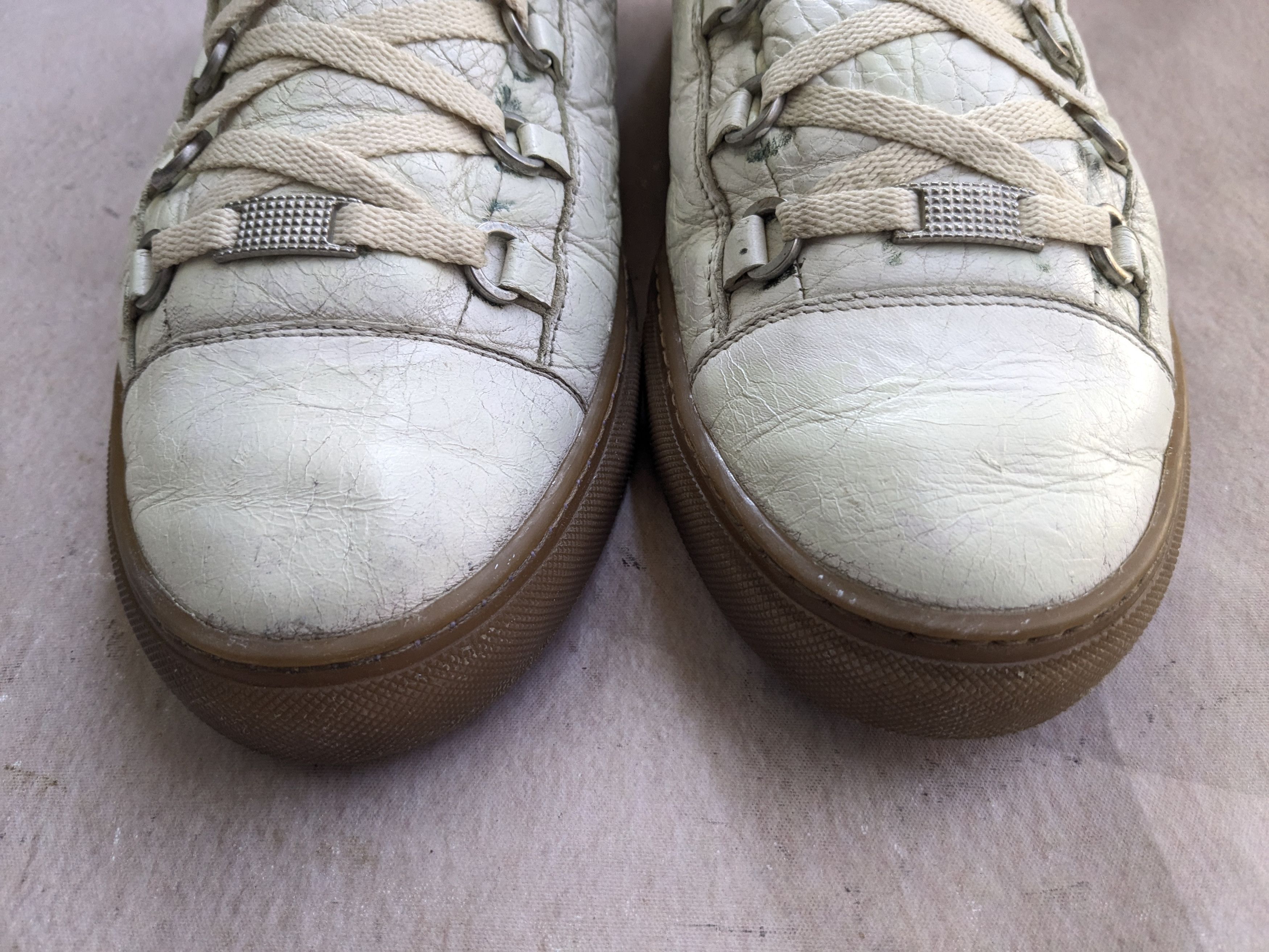 Balenciaga Balenciaga Arena White Brown Leather High Tops 13 Size US 13 / EU 46 - 2 Thumbnail