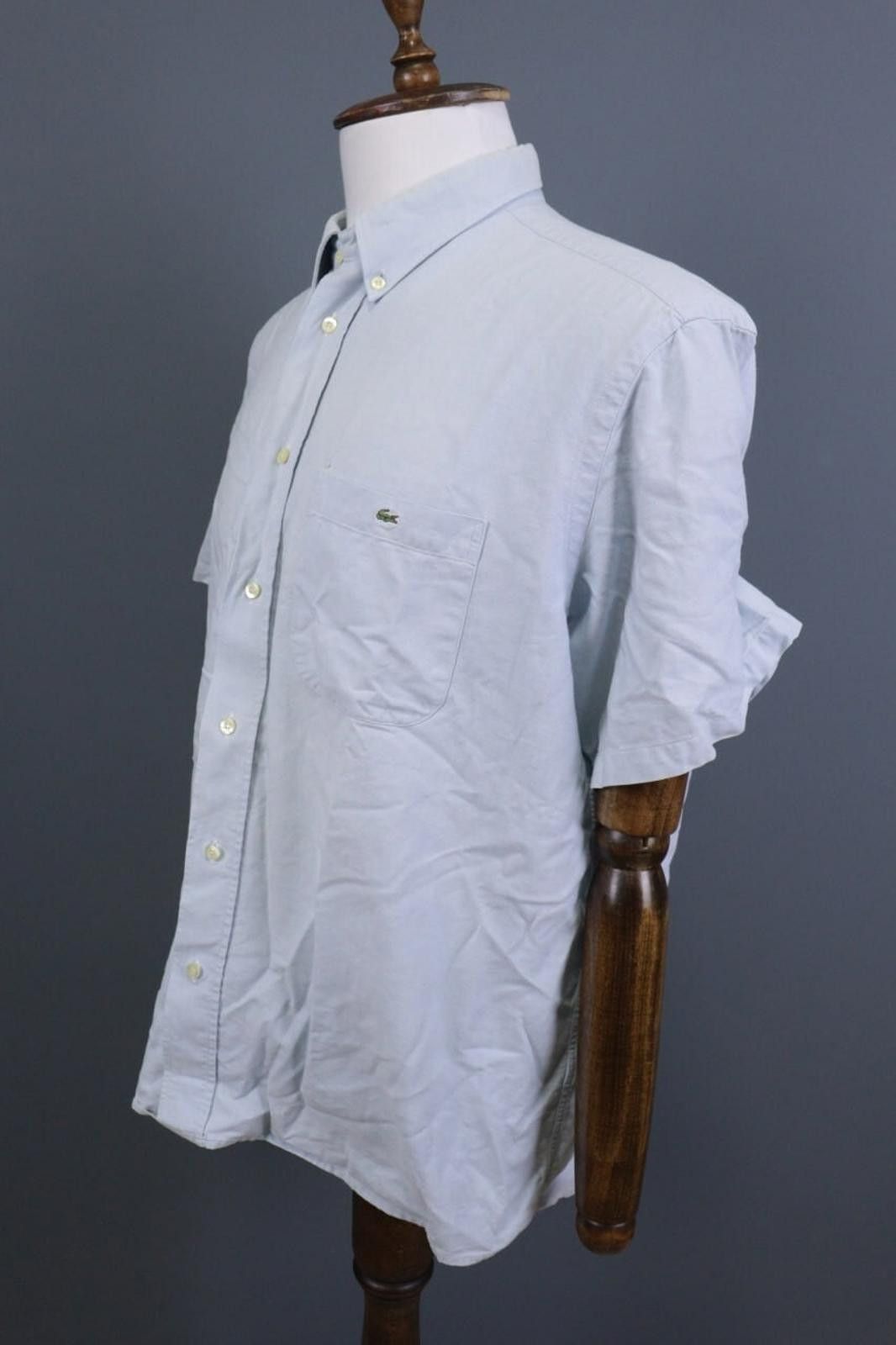 Lacoste Lacoste Blue Short Sleeve Button Down Casual Shirt Size 44 Size US M / EU 48-50 / 2 - 6 Thumbnail