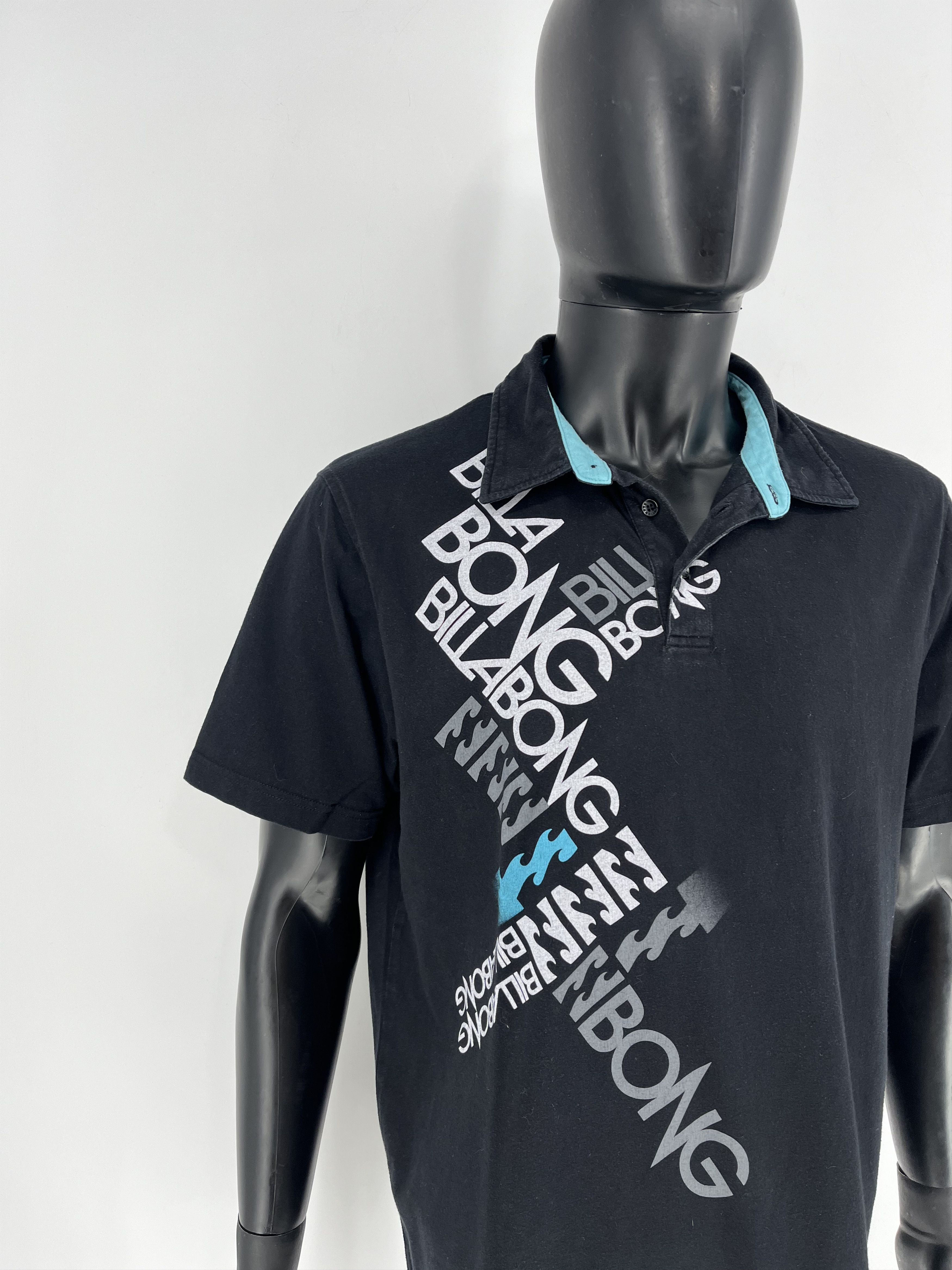 Billabong Vintage Billabong Big Logo Surf Style Polo Tee Size US XL / EU 56 / 4 - 6 Thumbnail