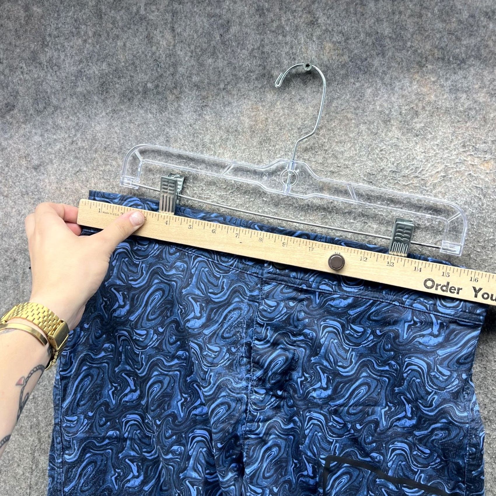 Vintage Mack Weldon Shorts Mens 32 Blue Marble Swim Trunks Zip Boardshort Hybrid Mens Size US 32 / EU 48 - 5 Thumbnail