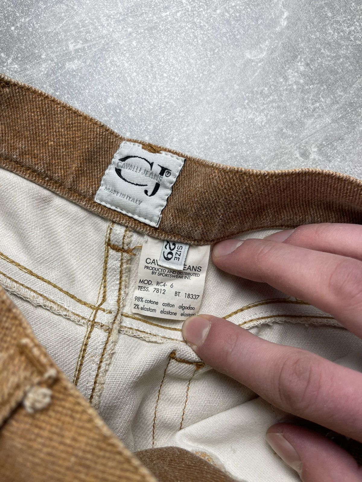 Roberto Cavalli Cavalli Jeans Vintage Denim Jenas Brown Beer Tan Size 29 Size 29" - 13 Thumbnail