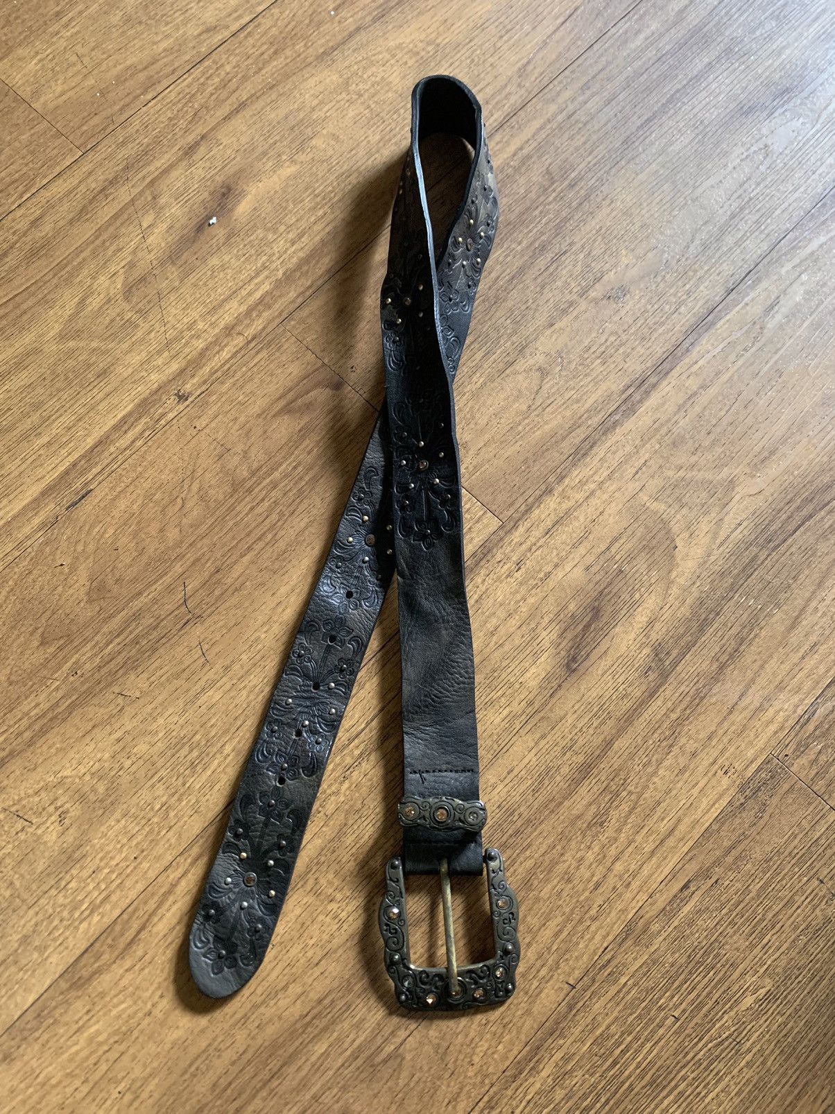 If Six Was Nine 🌑BLACKFRIDAY🌑 Black gunda gold studded belt Size ONE SIZE - 1 Thumbnail