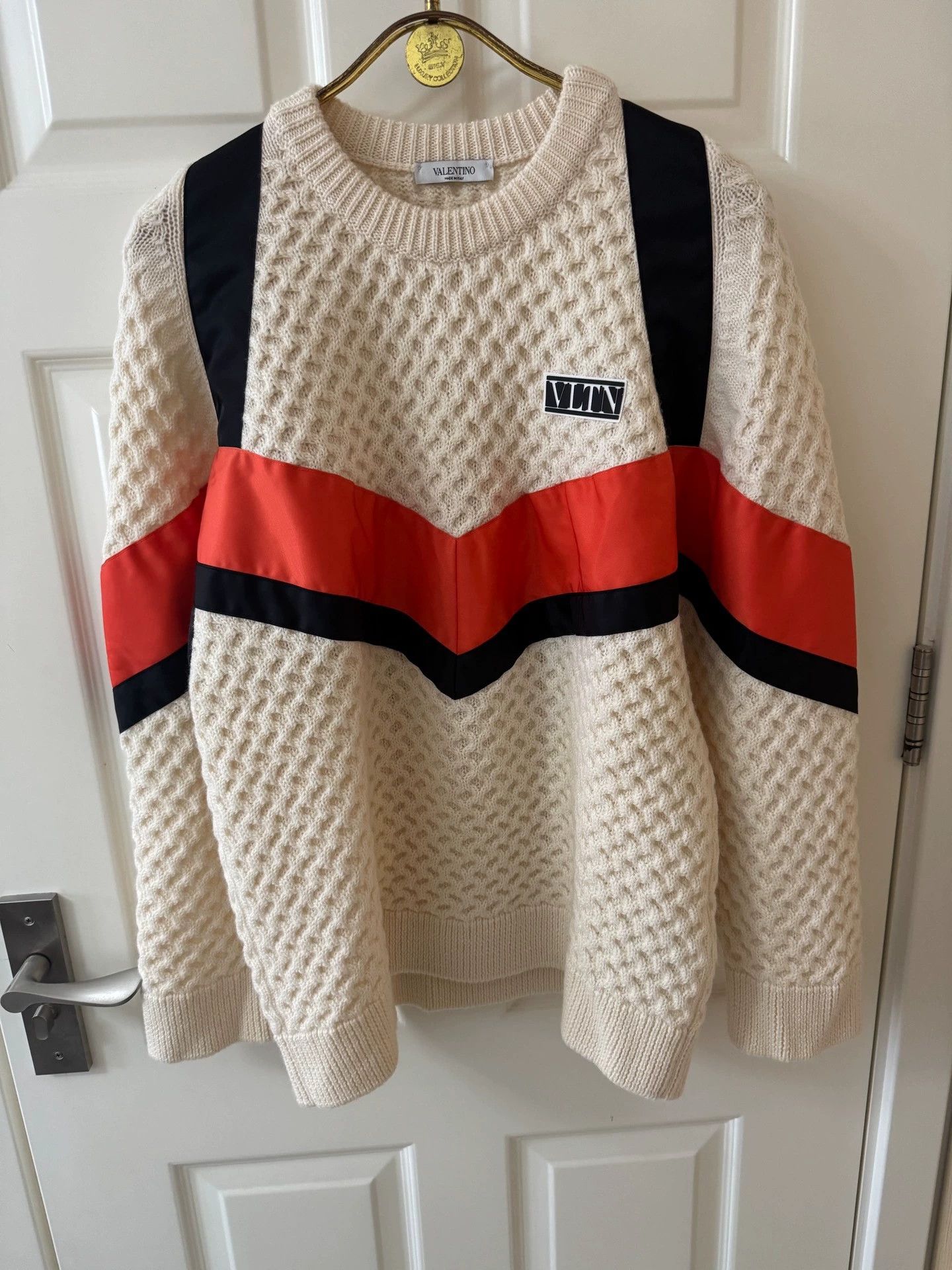 Valentino Oversize Beige Knit Sweater - dmc