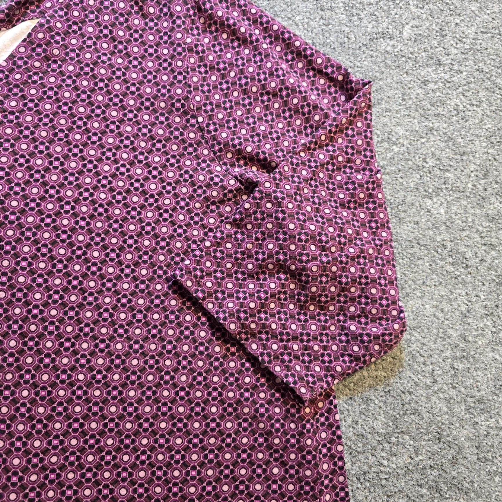 J. Jill J. Jill Top Womens 2X Purple Geometric 3/4 Sleeve V-Neck Stretch Wearever Casual Shirt Mens Womens Boys Girls Size XXL / US 16-18 / IT 52-54 - 4 Thumbnail