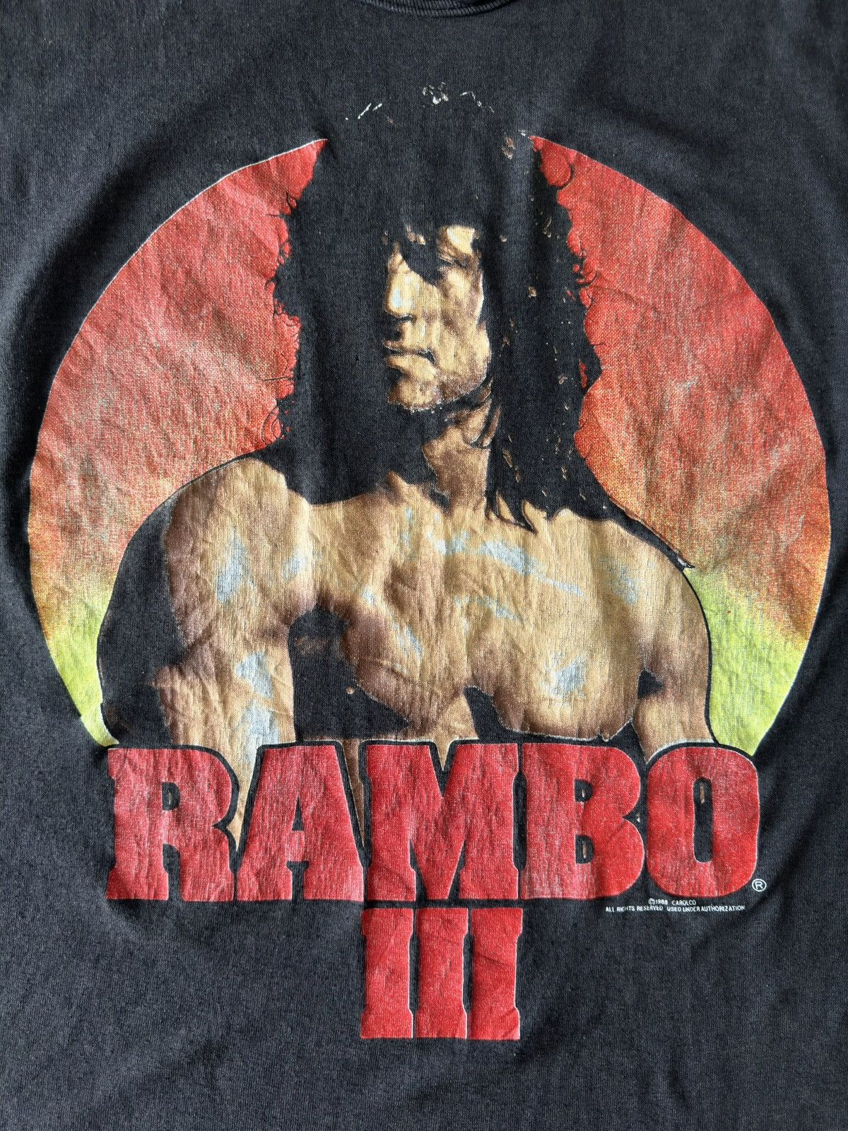 Vintage 1988 Rambo 3 III Movie Rocky Balboa Cobra 80s Stallone Shirt Size US XL / EU 56 / 4 - 7 Thumbnail