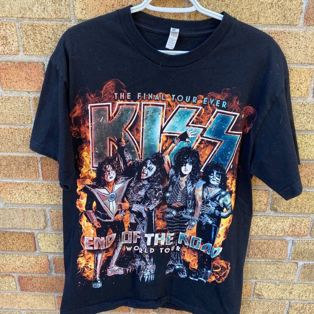 KISS × Vintage KISS END OF THE ROAD World Tour Band T Shirt Large Size US L / EU 52-54 / 3 - 3 Thumbnail