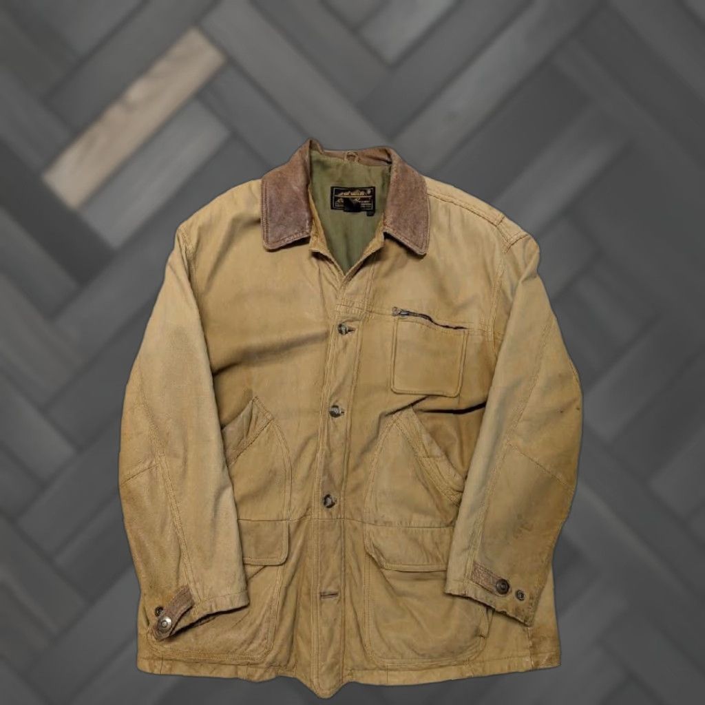 Eddie Bauer VINTAGE Eddie Bauer Field Coat Men's Leather 44 Brown broke-in patina 44 chest 44 in 44 Mens Size US L / EU 52-54 / 3 - 1 Thumbnail