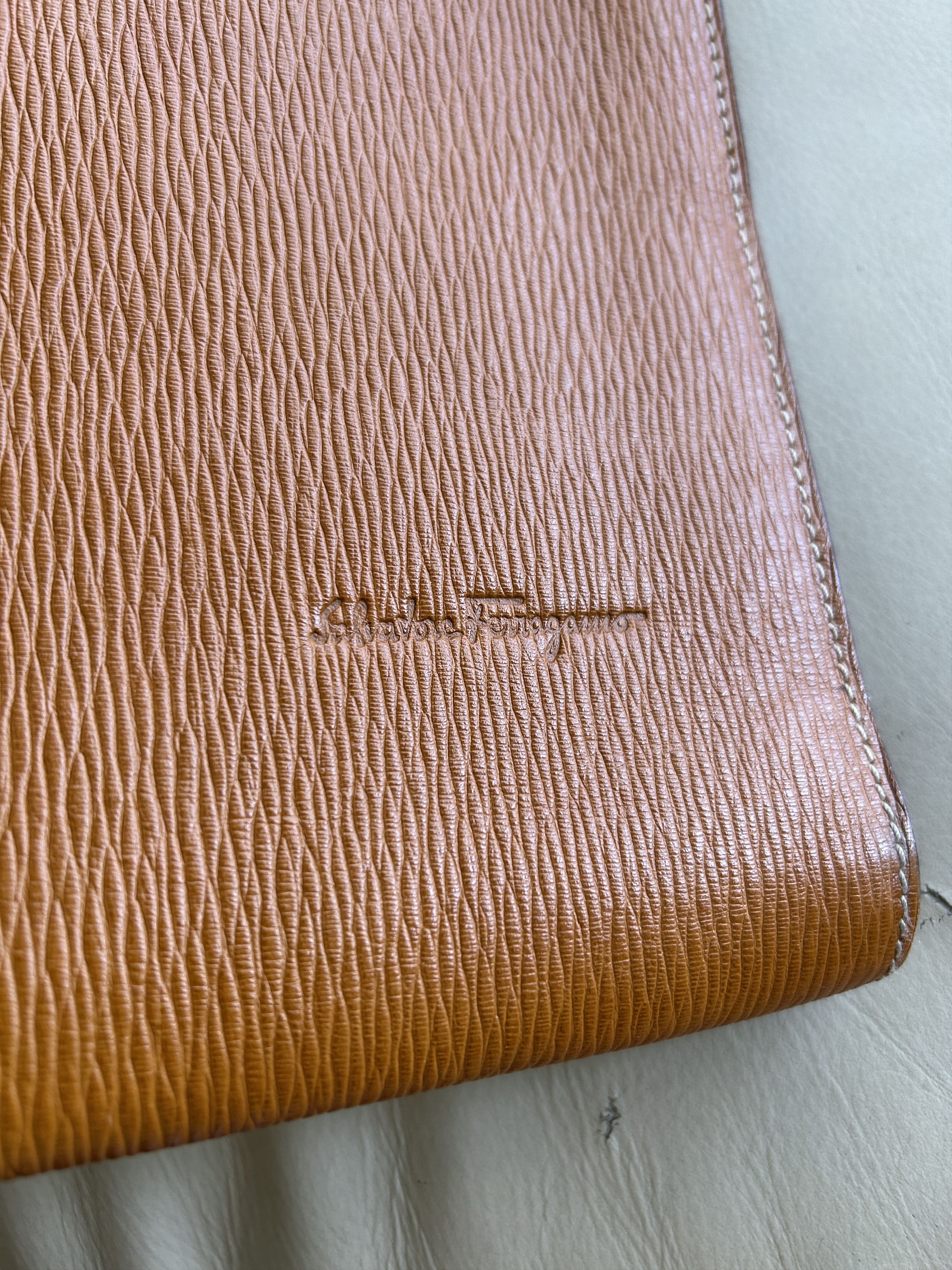 Salvatore Ferragamo Ferragamo Hammered Calf-Skinned Portfolio Size ONE SIZE - 2 Thumbnail