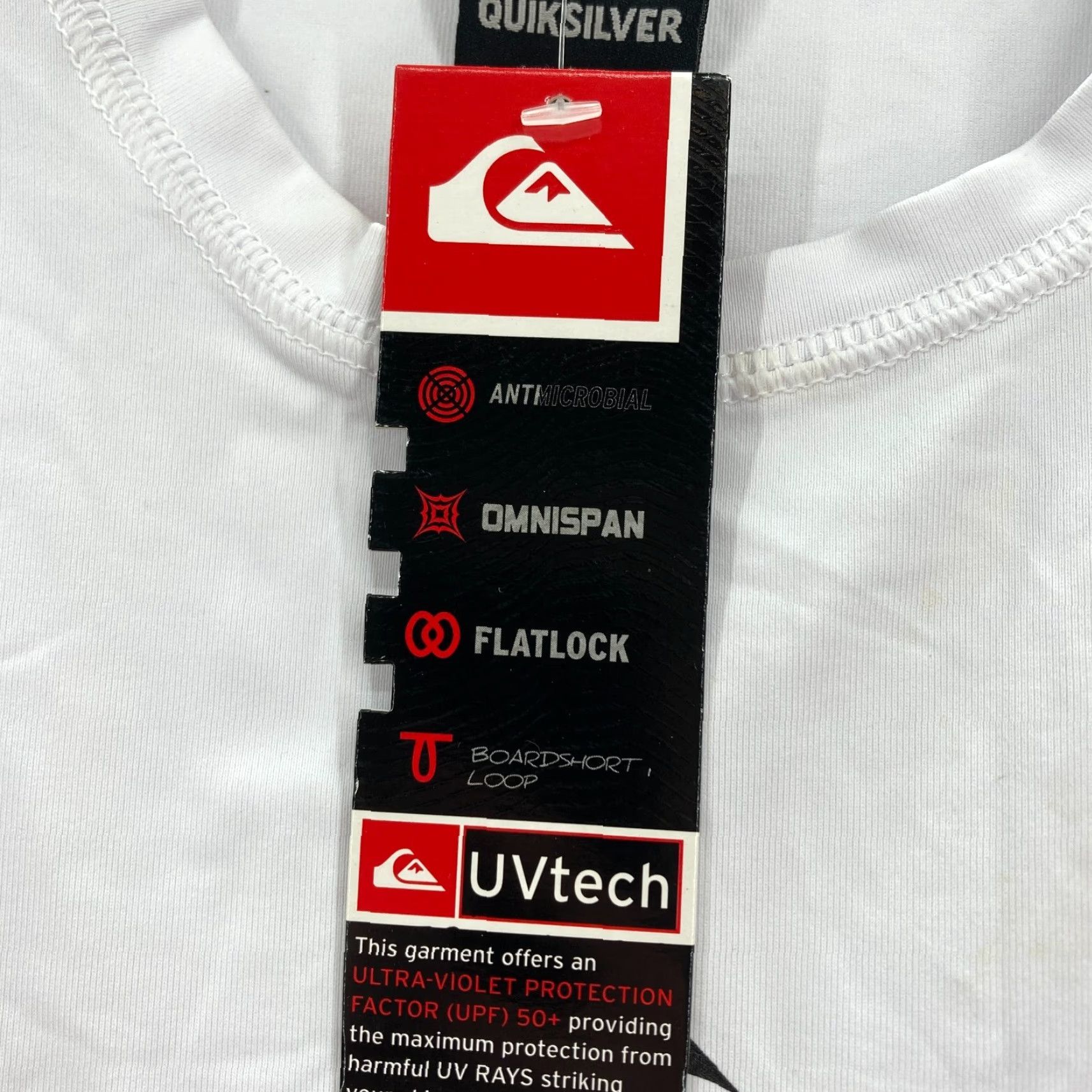 Quiksilver Quicksilver Perfect Surf T-Shirt Mens Small White Stretch Nylon Anti Microbial Size US S / EU 44-46 / 1 - 5 Thumbnail