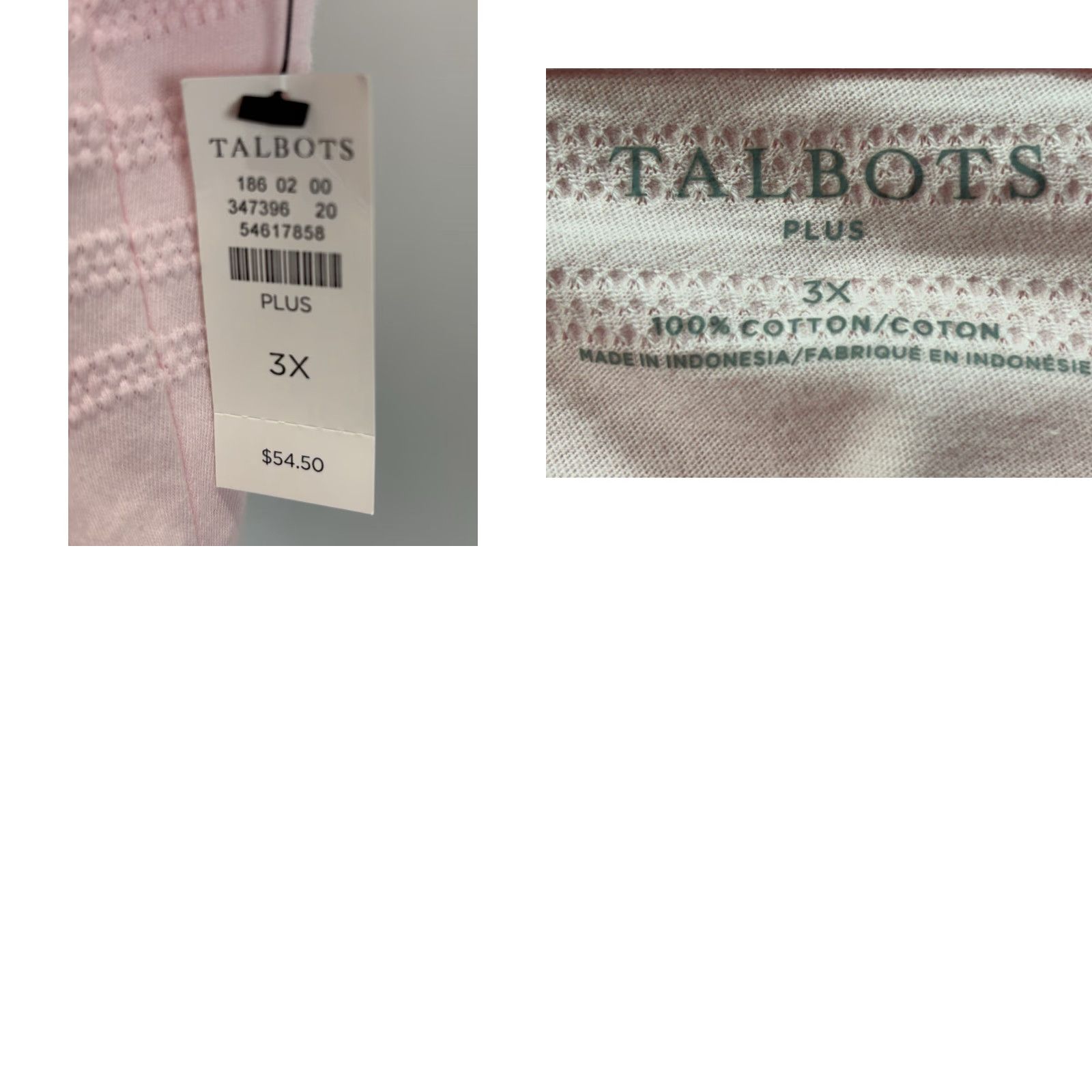 Talbots Talbots Shirt 3X Plus Pink Textured Short Sleeve Boat Neck Cotton T-Shirt Womens Vintage: No Women Size 3X Pink Casual Shirt Ladies Size XXL / US 16-18 / IT 52-54 - 8 Thumbnail