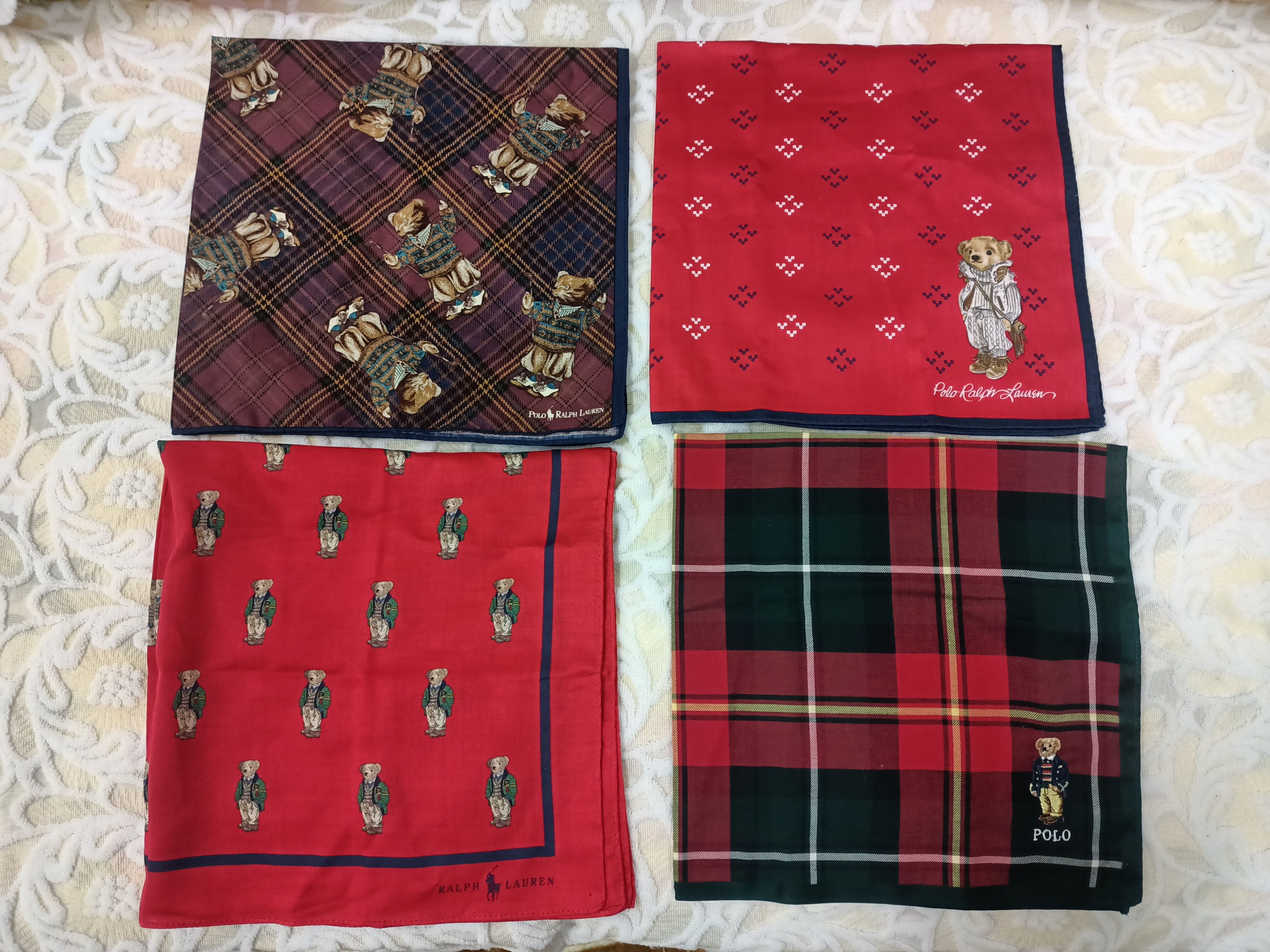 Combo lot of Polo Bear by Polo Ralph Lauren handkerchief