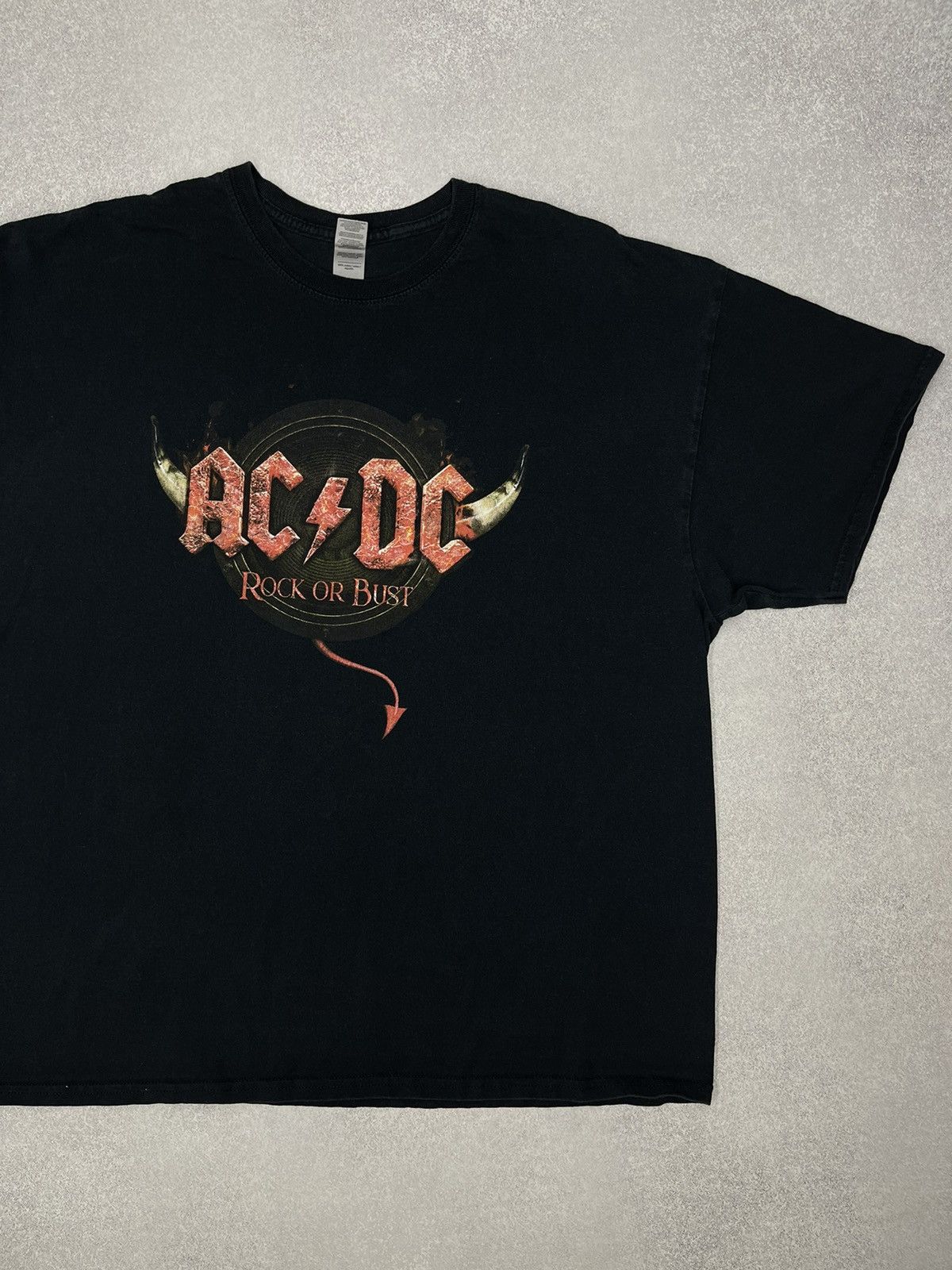 AC/DC Vintage Ac Dc Rock or Bust Rock Band Black T Shirt Big Logo Size US XXL / EU 58 / 5 - 3 Thumbnail