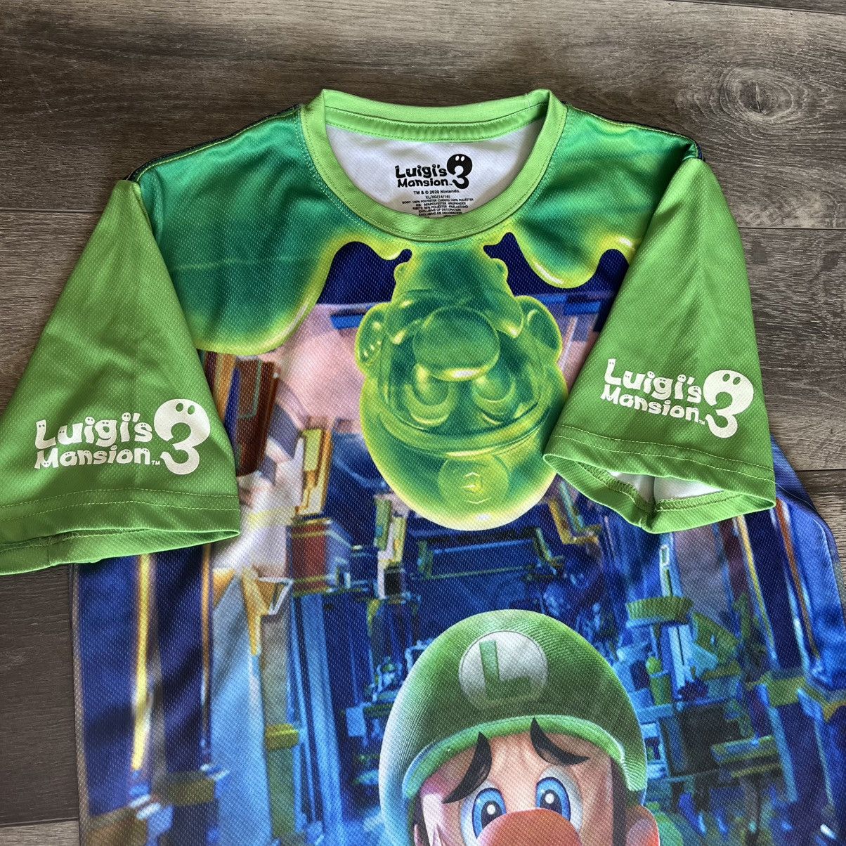 Nintendo Nintendo Luigi’s Mansion 3 Video Game 3D Logo Jersey T Shirt Size US S / EU 44-46 / 1 - 5 Thumbnail