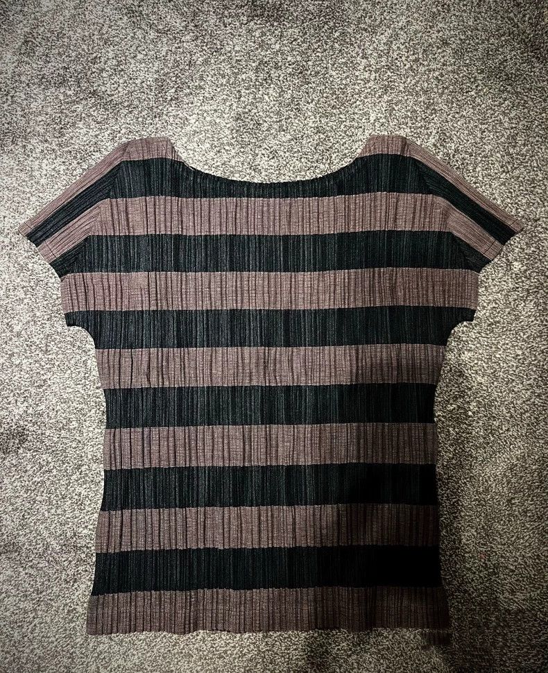 Issey Miyake issey miyake size:3 Black and purple pleated top Size XXS / US 00 / IT 34 - 3 Thumbnail