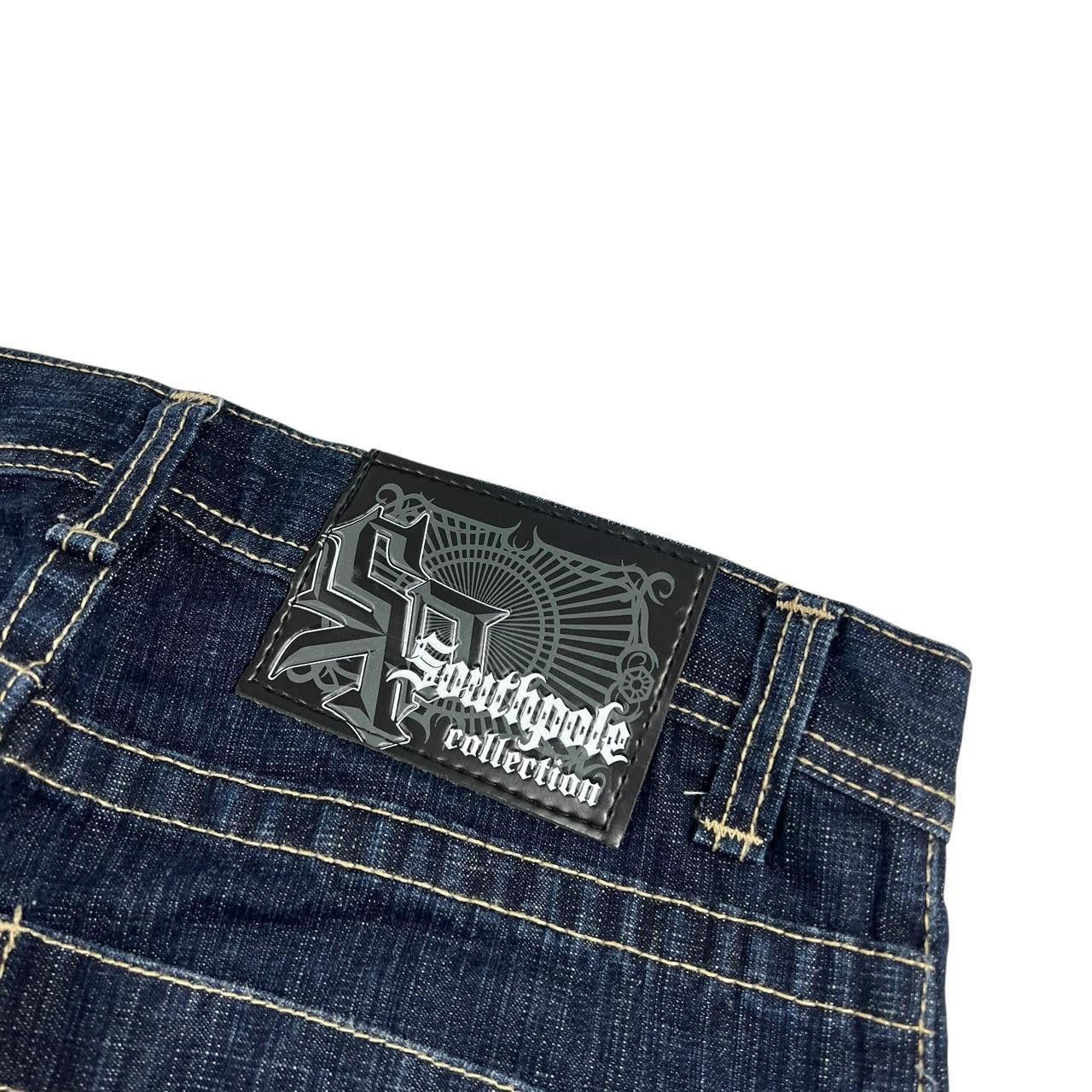 Southpole Vintage Navy Southpole Embroidered Jeans - Waist: 34” Size US 34 / EU 50 - 4 Thumbnail