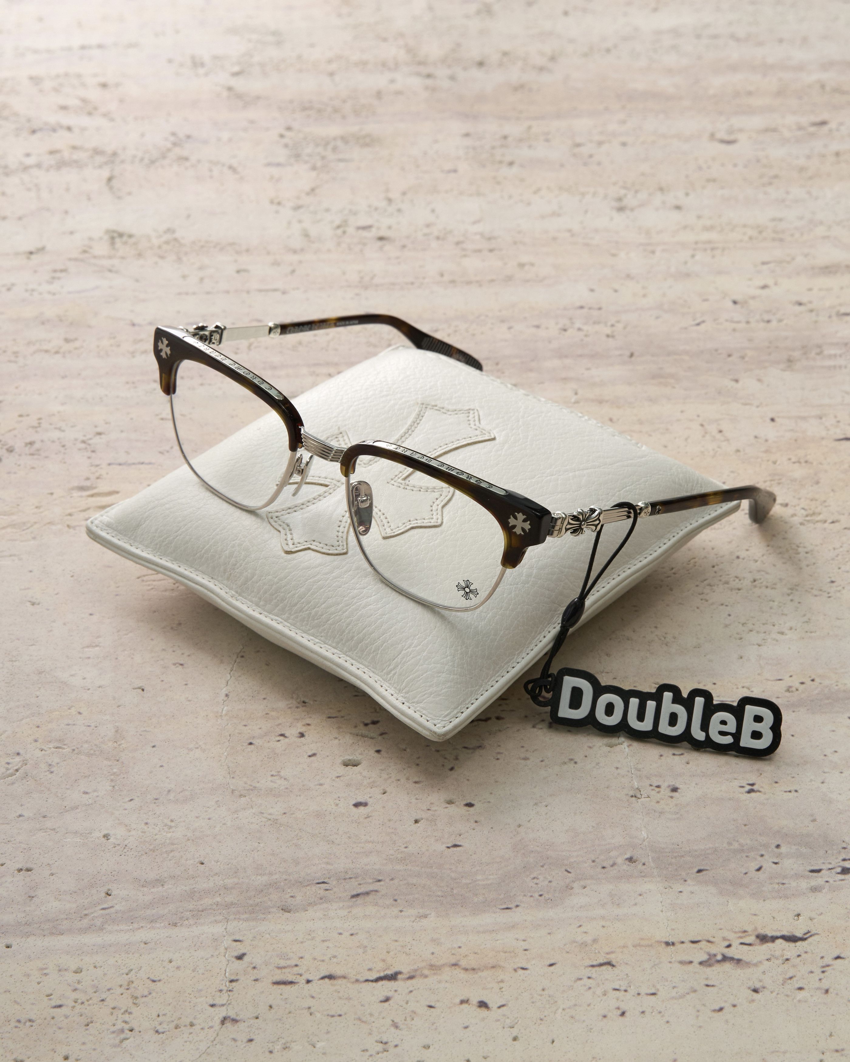 CHROME HEARTS BONENNOISSEUR II Dark Tortoise/Shiny Silver