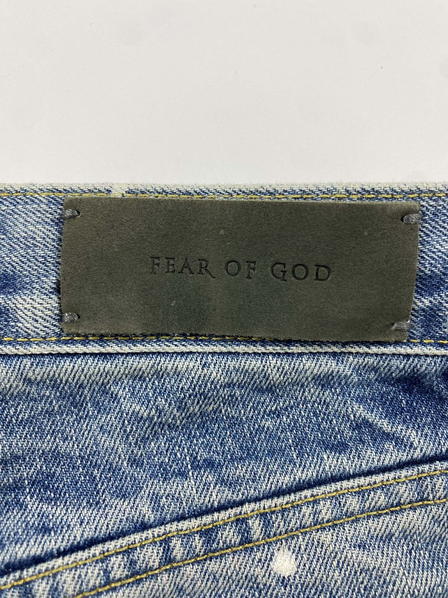 Fear of God Fear of God White on Blue Splatter Denim Size US 28 / EU 44 - 5 Thumbnail