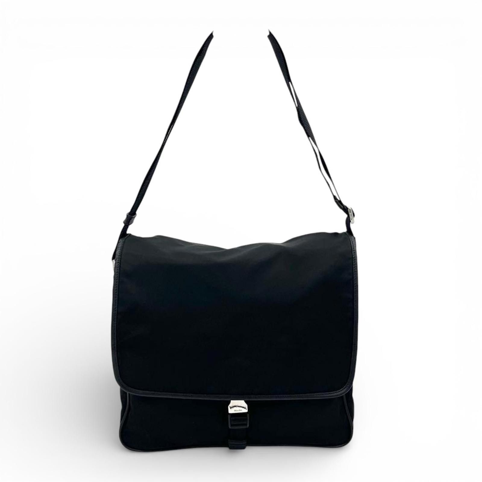 Prada Prada - Black Nylon Men's Shoulder Bag Size ONE SIZE - 2 Thumbnail
