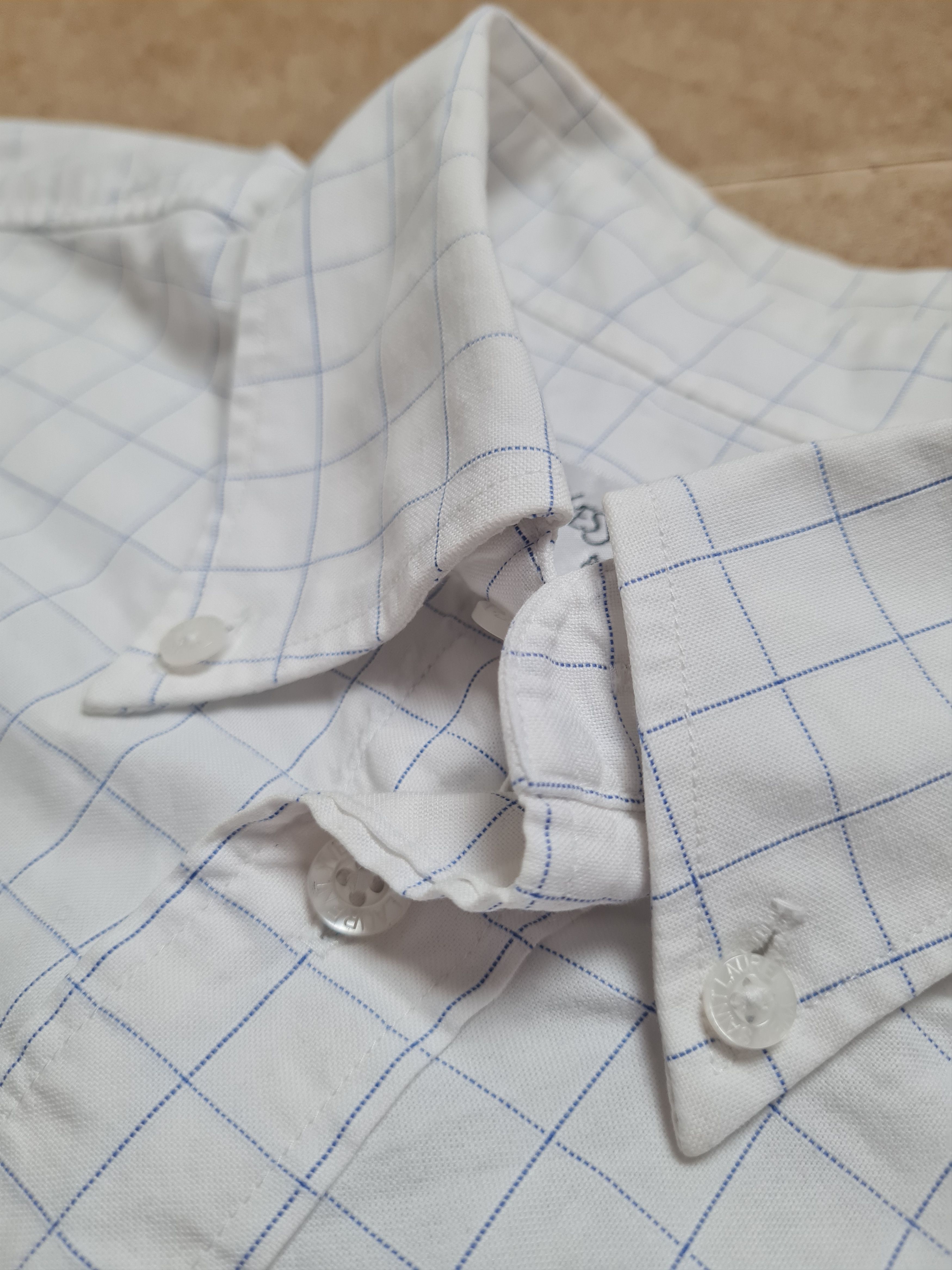 Yves Saint Laurent Yves Saint Laurent YSL Short Sleeve Plaid Check Shirt White Size US L / EU 52-54 / 3 - 16 Thumbnail