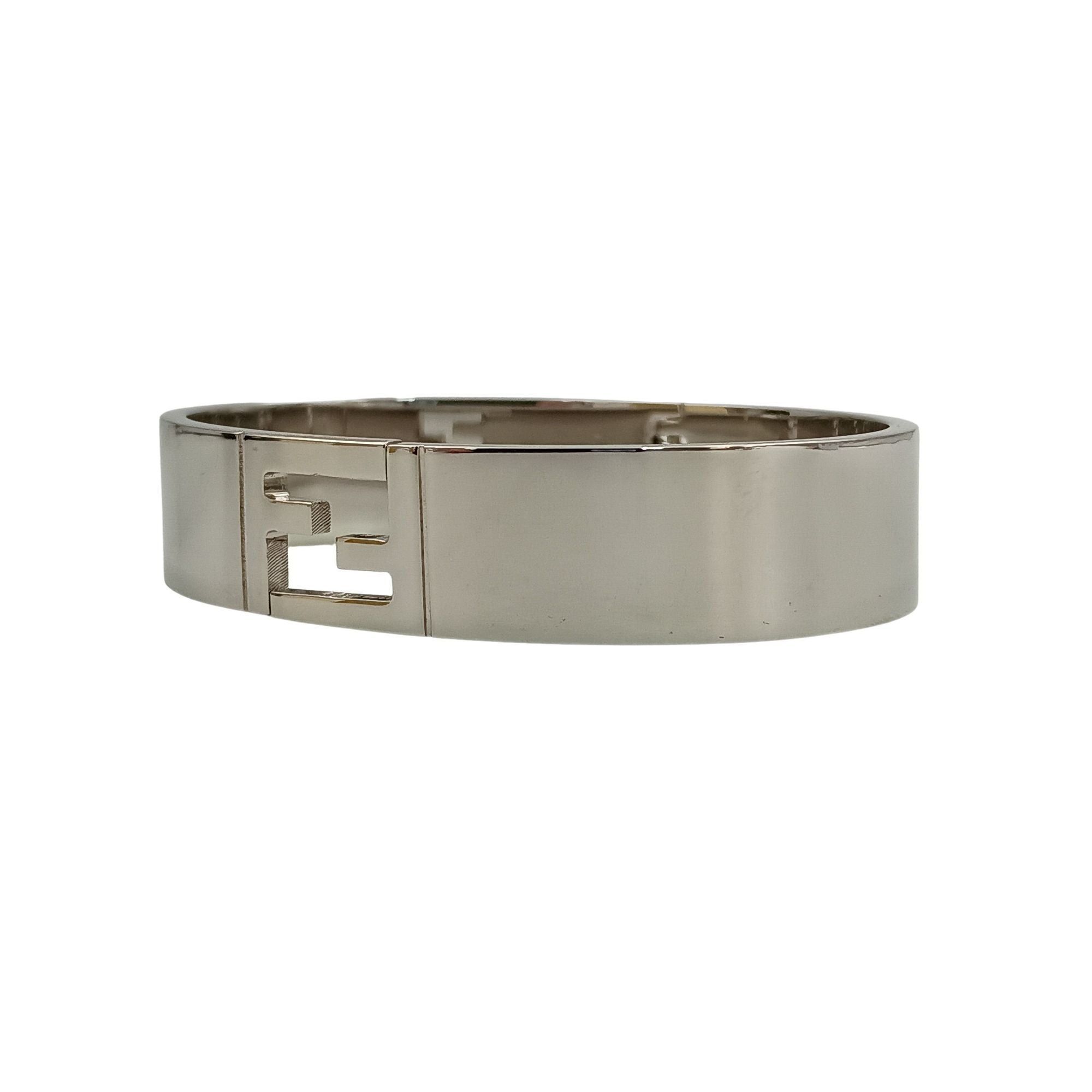 Fendi Bangle Silver Metal Women's