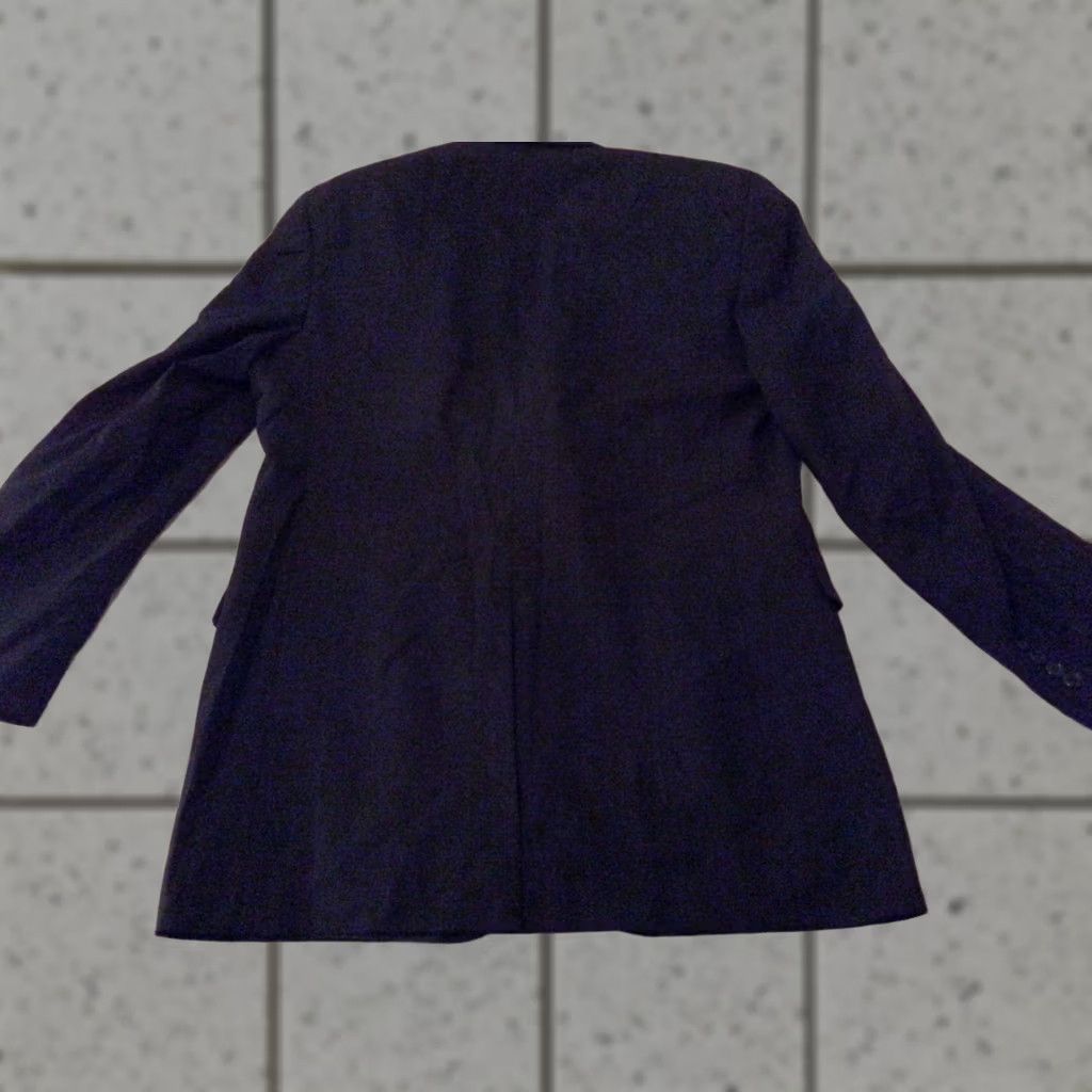 Jos. A. Bank Mens Jos. A Bank Black Wool Suit 40L Stripes 29x33 Size 40R - 1 Thumbnail