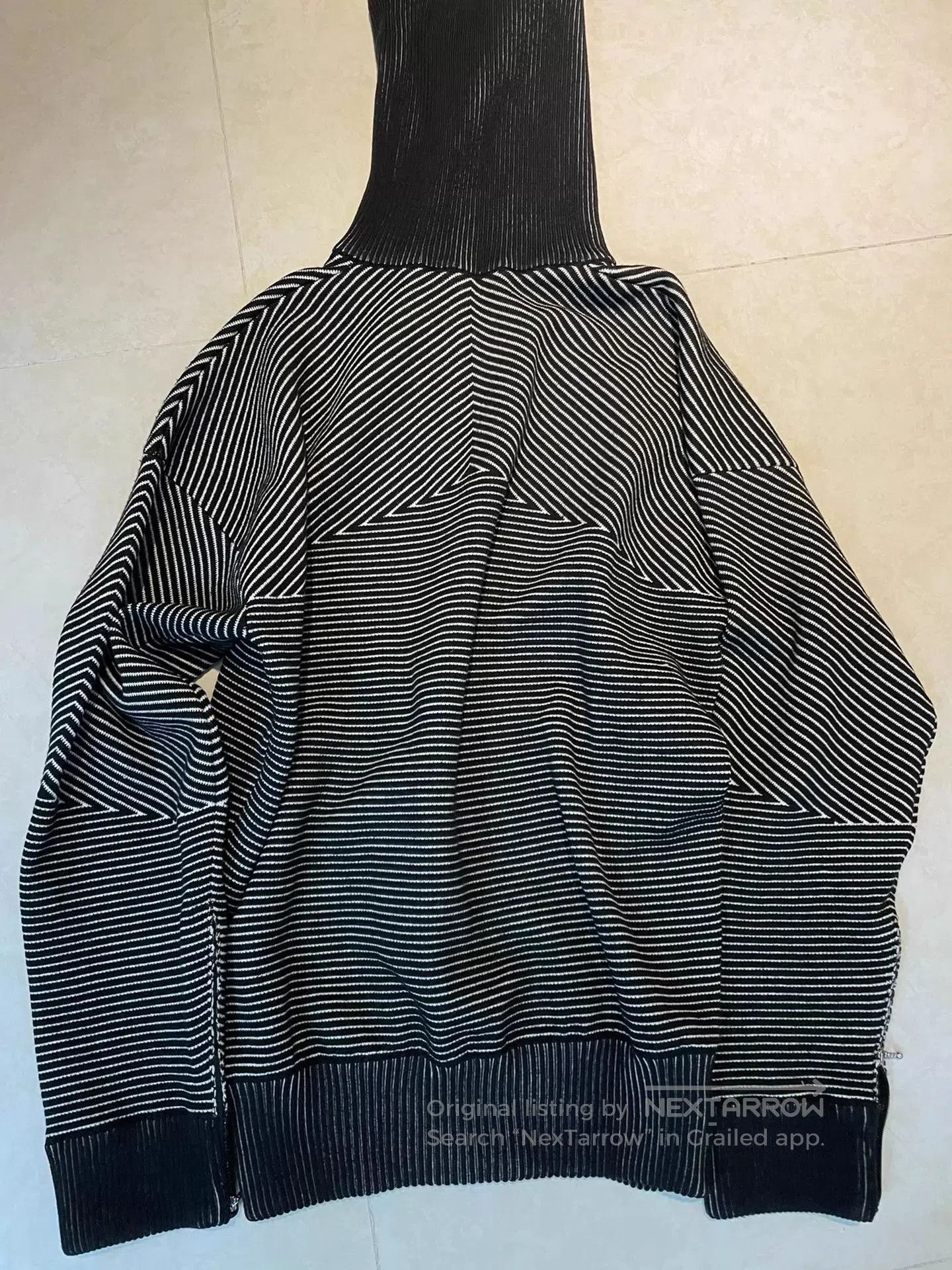 Balenciaga Striped 'Homme' Graphic Hooded Sweatshirt. Size US XS / EU 42 / 0 - 2 Thumbnail
