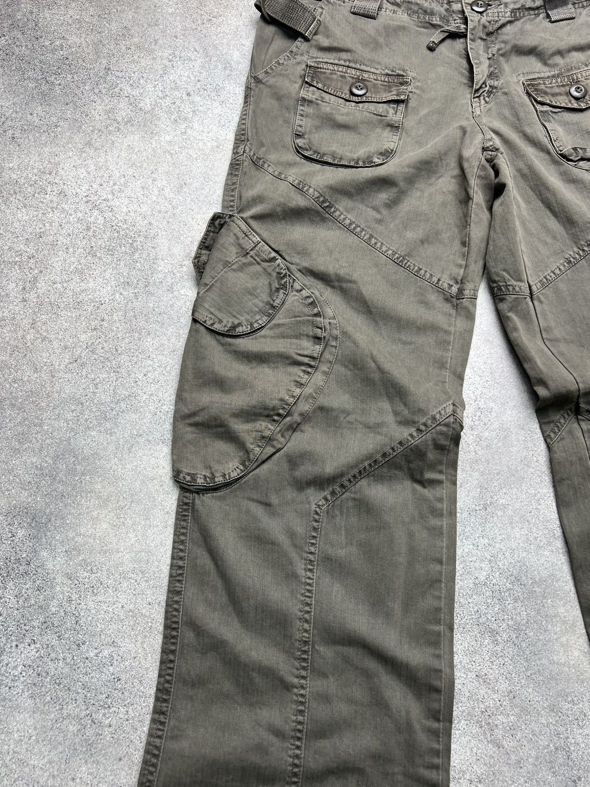 GOA Vintage japanese cargo faded flare pants Size US 32 / EU 48 - 3 Thumbnail