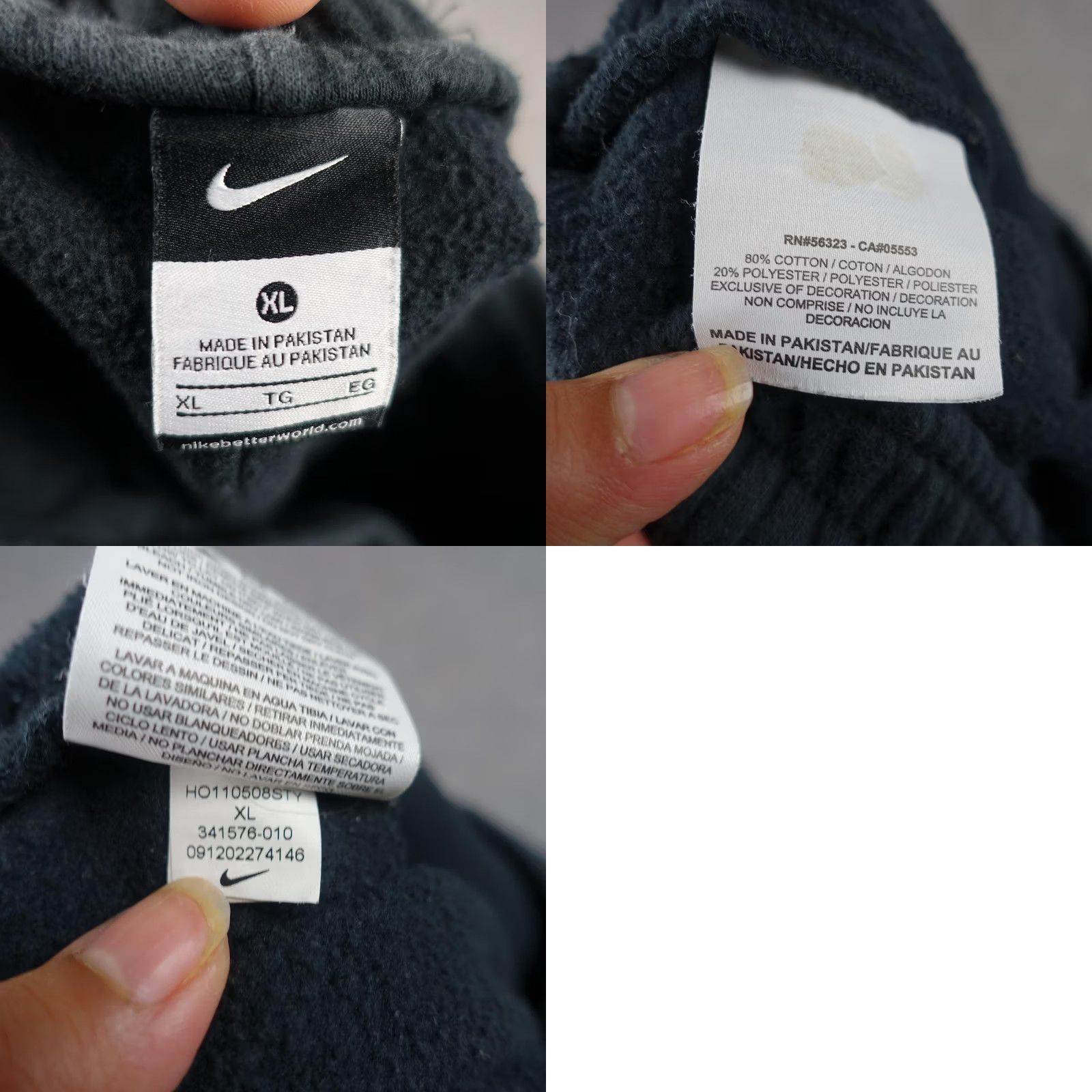 Nike Nike Pants Mens XL Black Fleece Cargo Sweatpants Elastic Waist Pockets Gym Bro Size US 36 / EU 52 - 10 Thumbnail