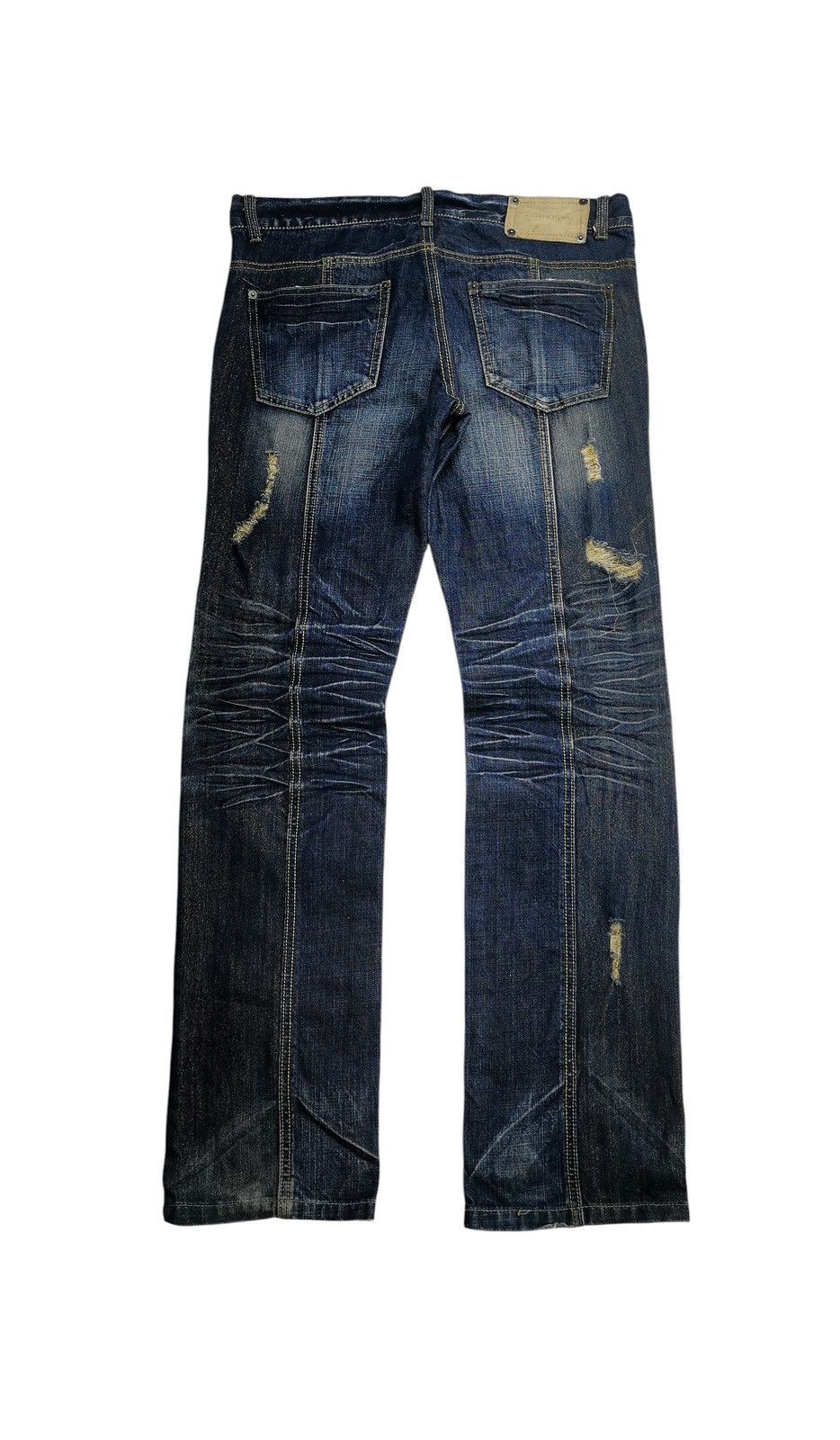20471120 Slim Flare Jeans Buffalo Jeans Distress Denim Boot Cut Size US 33 - 2 Thumbnail