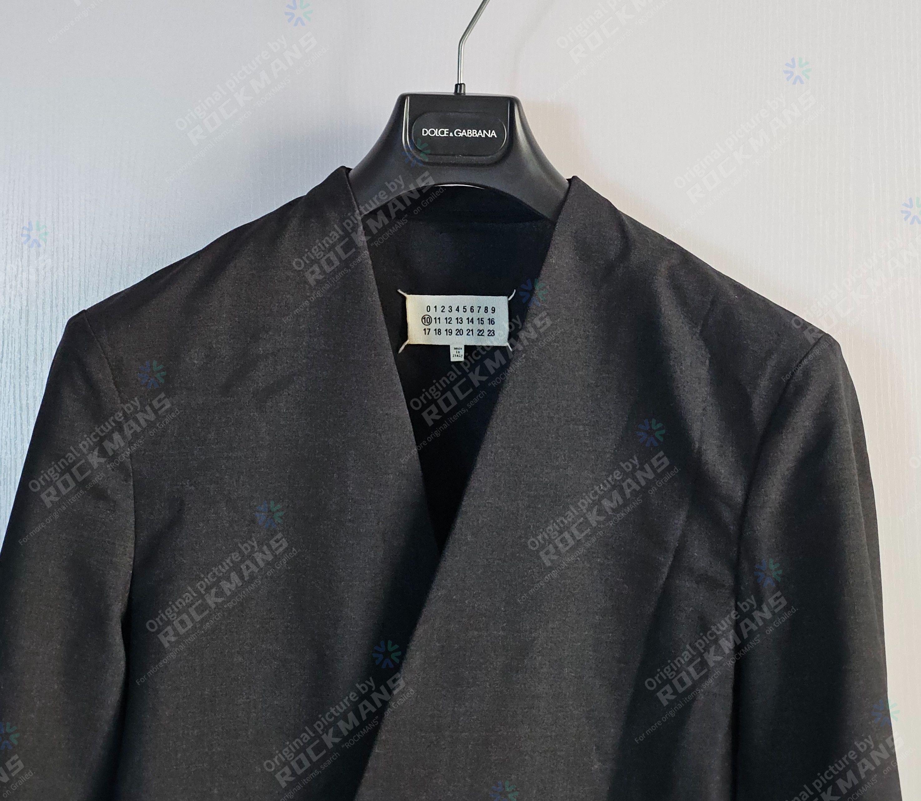 Maison Margiela Maison Margiela Collarless Wool Blazers Jacket Size 48 Size 48S - 2 Thumbnail