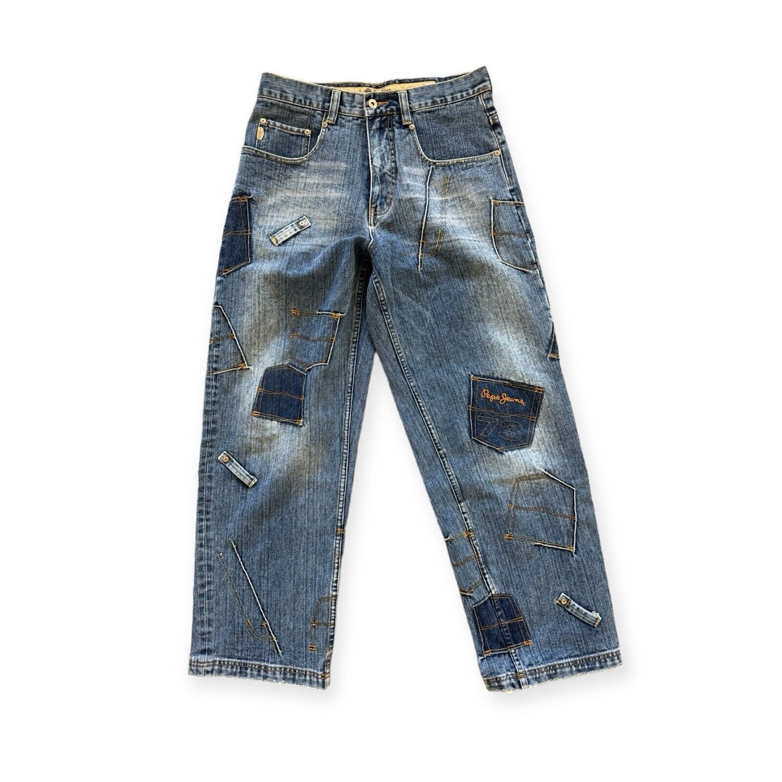 Pepe Jeans × Vintage UK 73 Blue London UK Denim Y2K Hip Hop Baggy 32x33 Wide Leg Size US 32 / EU 48 - 8 Thumbnail