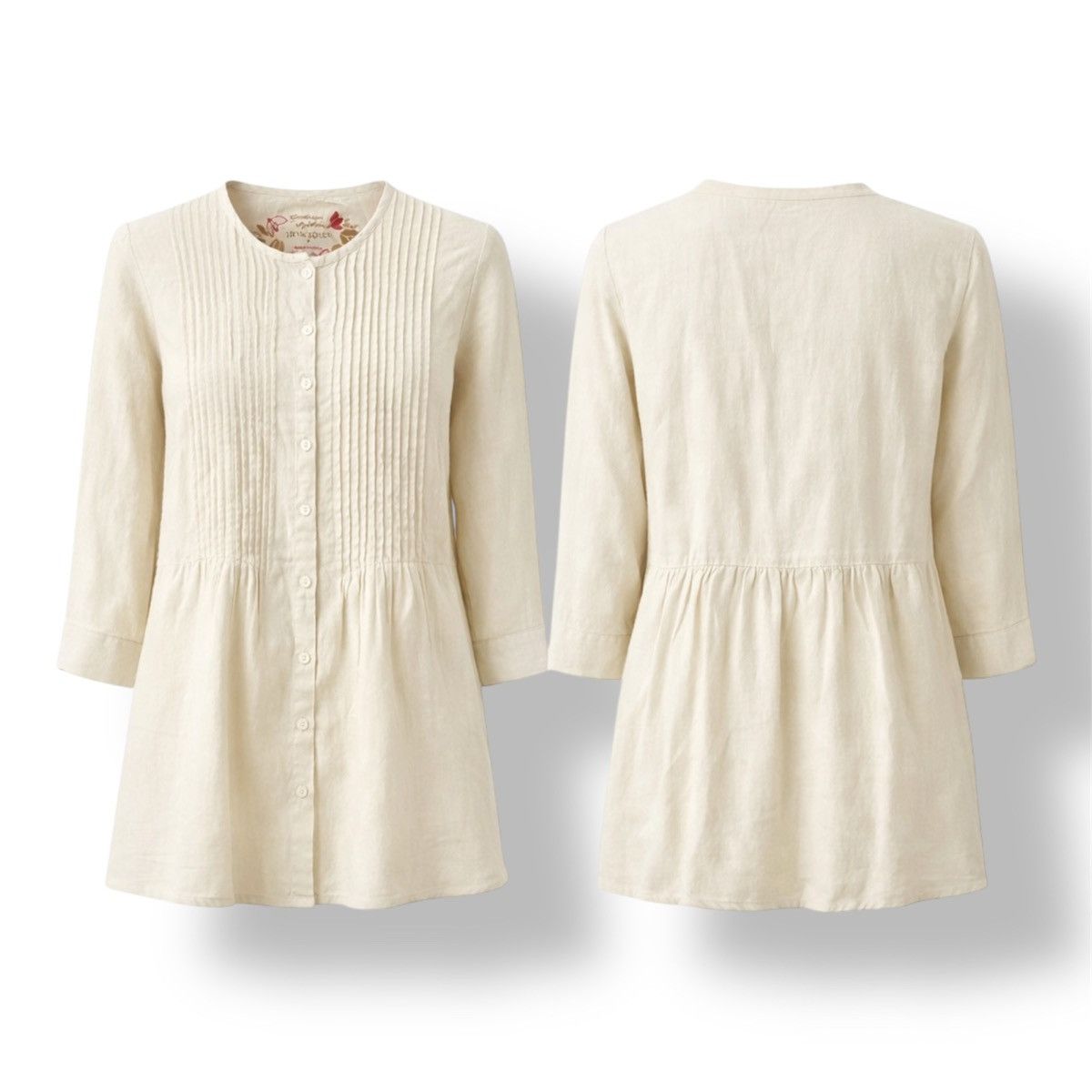 Gudrun Sjoden GUDRUN SJODEN ORGANIC LINEN DIRDNL STYLE TUNIC DRESS SIZE S Size S / US 4 / IT 40 - 2 Thumbnail