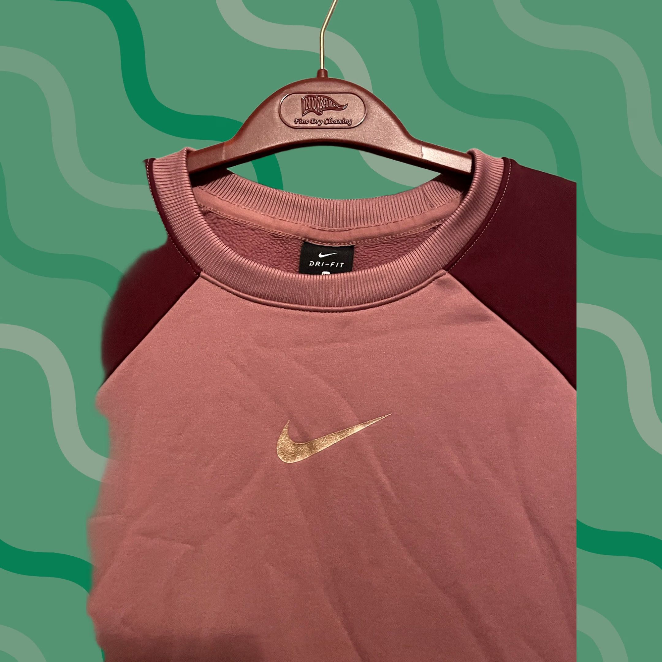 Nike Nike Therma-Fit Sweatshirt Mens XL Pullover Pink Baseball Sleeve E382 Size US XL / EU 56 / 4 - 1 Thumbnail
