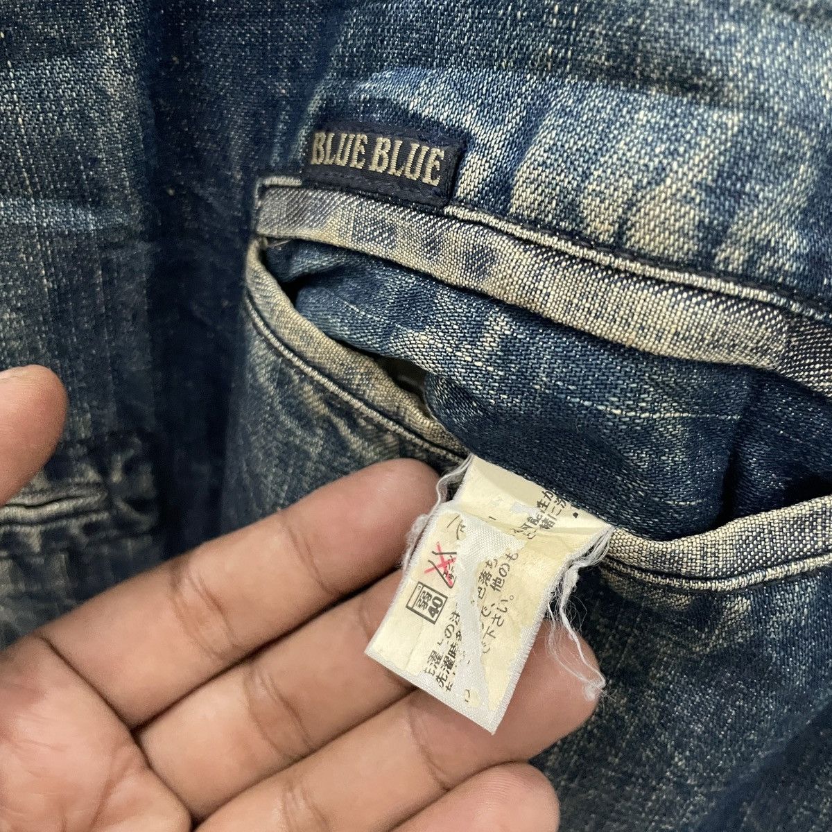 Blue Blue Japan Vintage Blue Blue Japan Distressed Denim Jacket Size US M / EU 48-50 / 2 - 7 Thumbnail